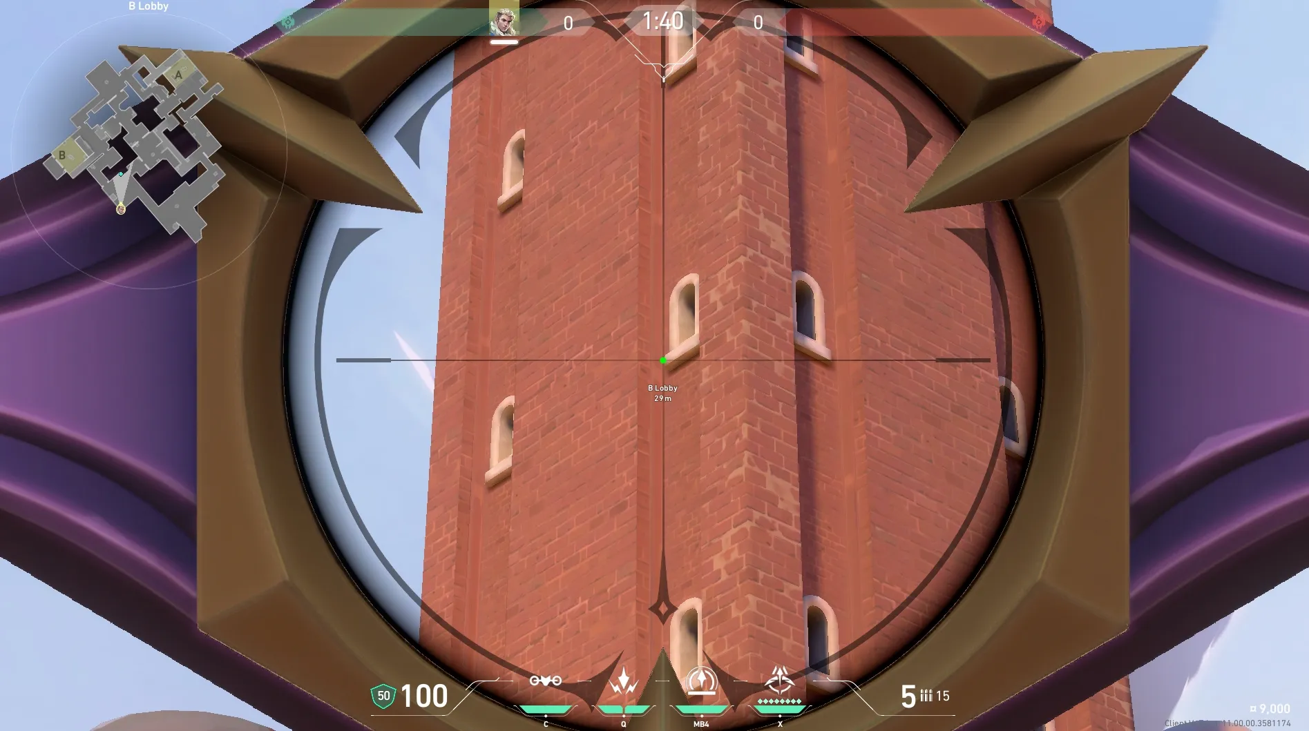 Sova Recon Bolt on Ascent Attack Mid — step 3 of 5: Aim — line up the shot