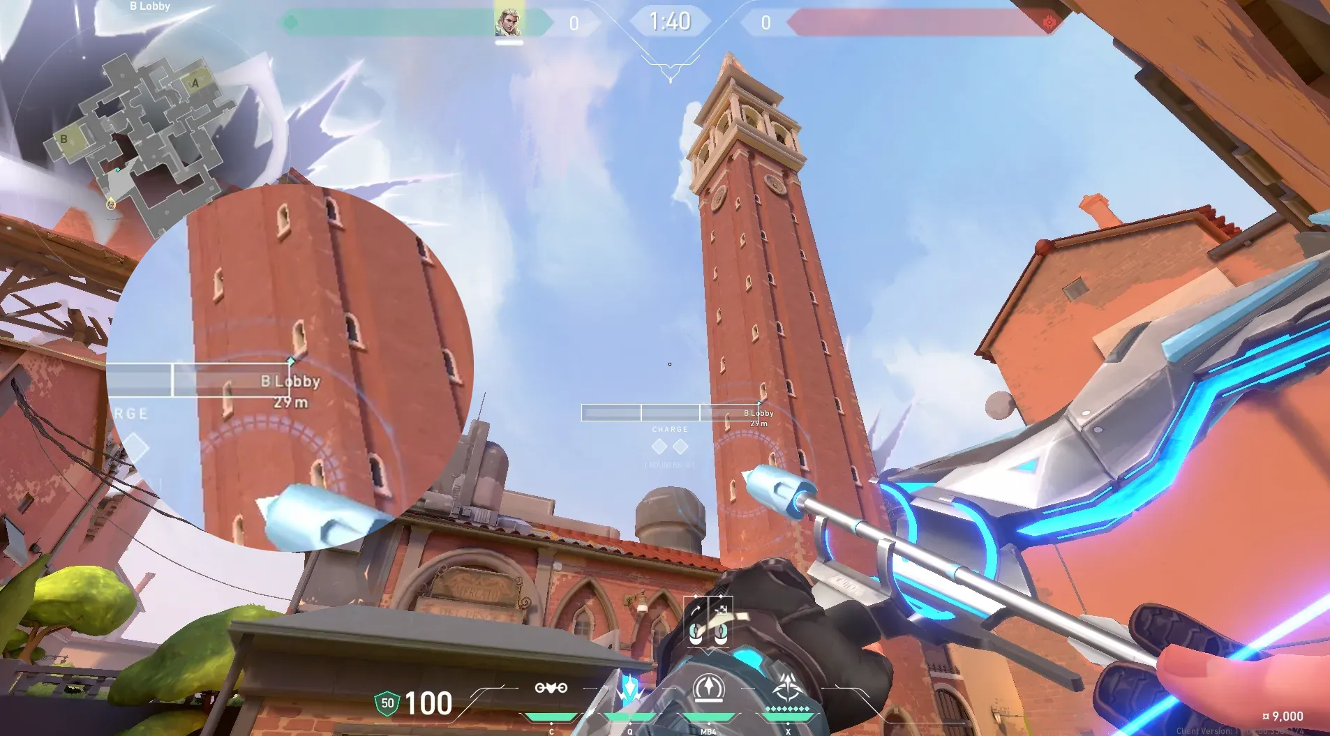 Sova Recon Bolt on Ascent Attack Mid — step 4 of 5: Aim — line up the shot