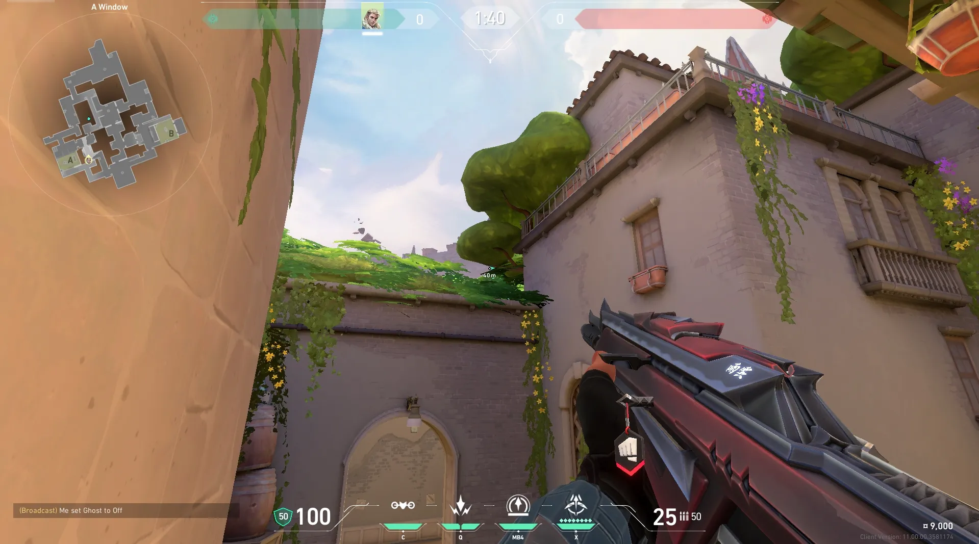Sova Recon Bolt on Ascent Defense Site A — step 2 of 5: Aim — line up the shot