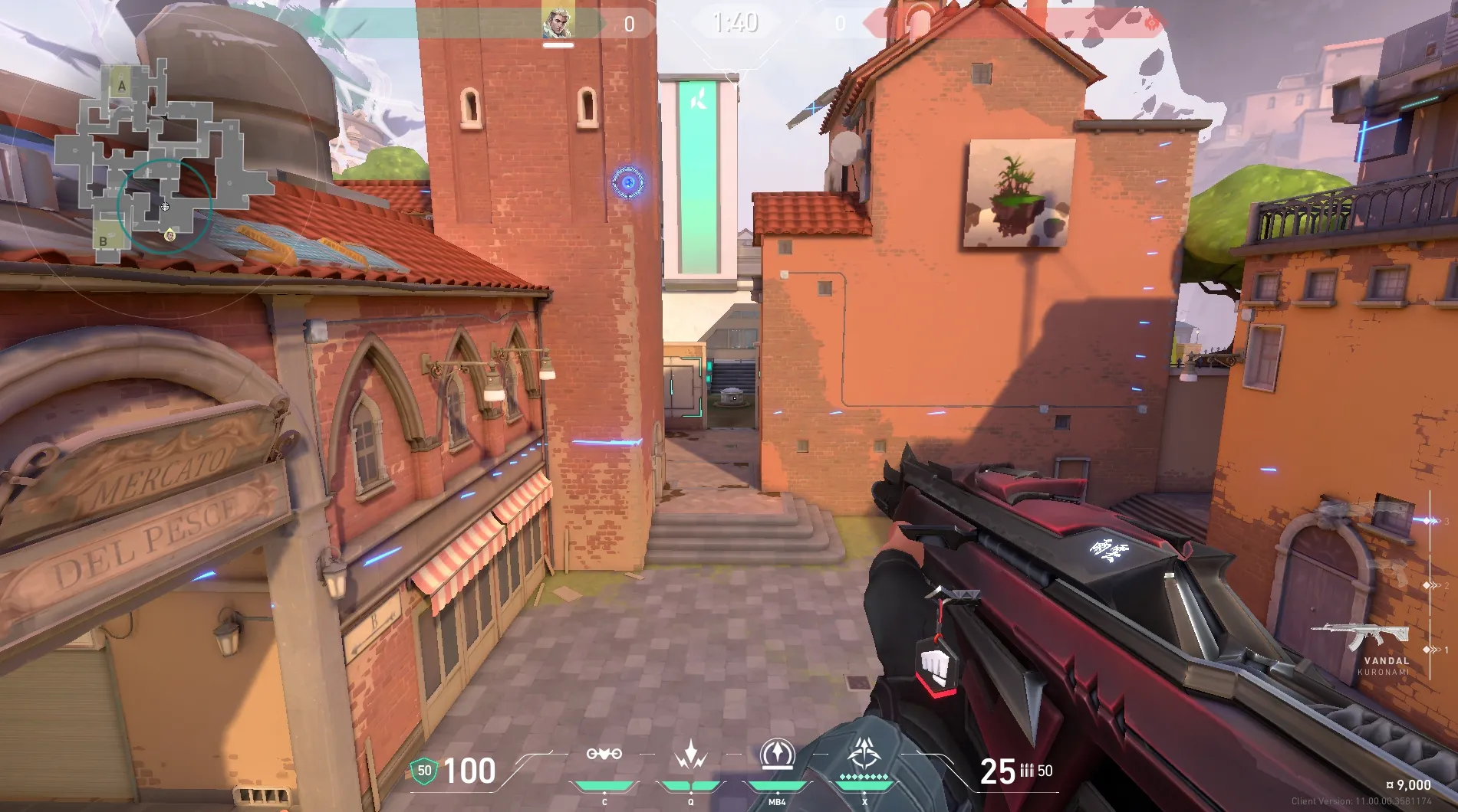 Sova Recon Bolt on Ascent Defense Site B — step 4 of 5: Aim — line up the shot