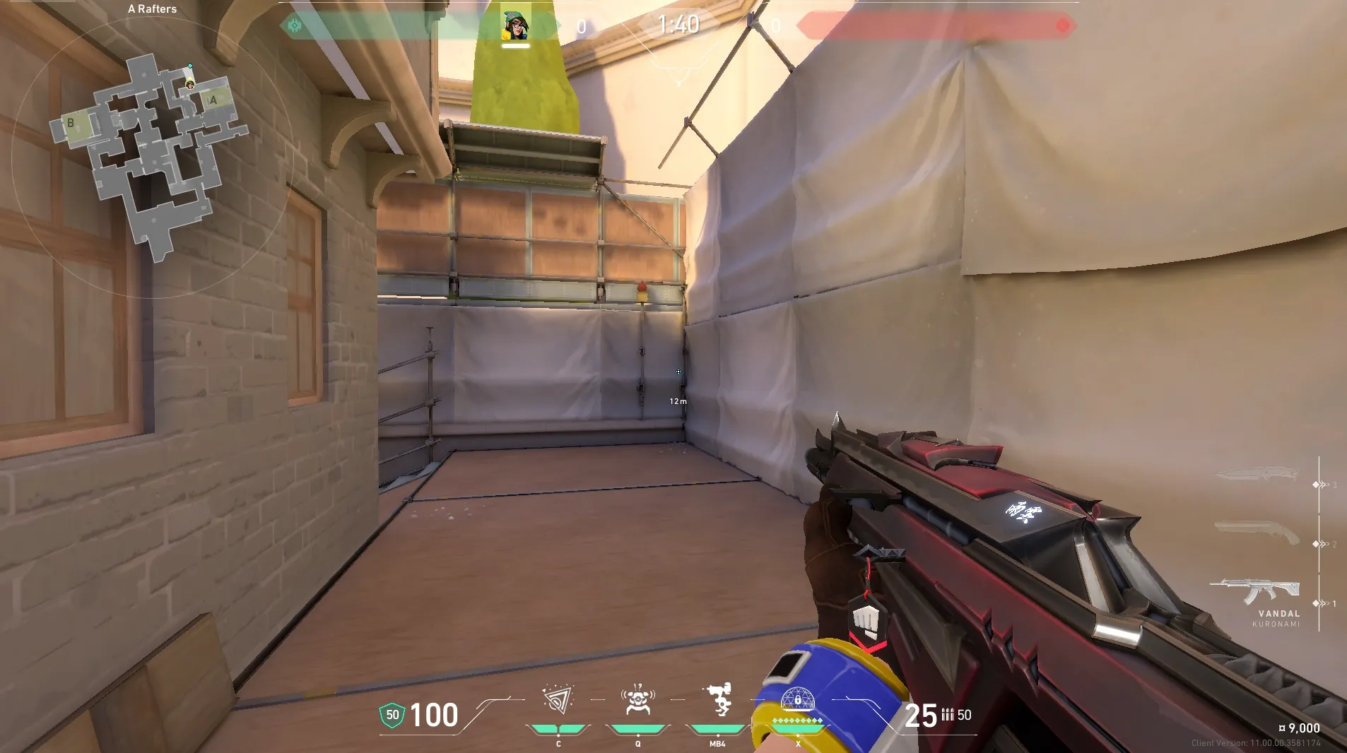 Killjoy Nanoswarm on Ascent Defense Site A — step 1 of 4: Position — where to stand