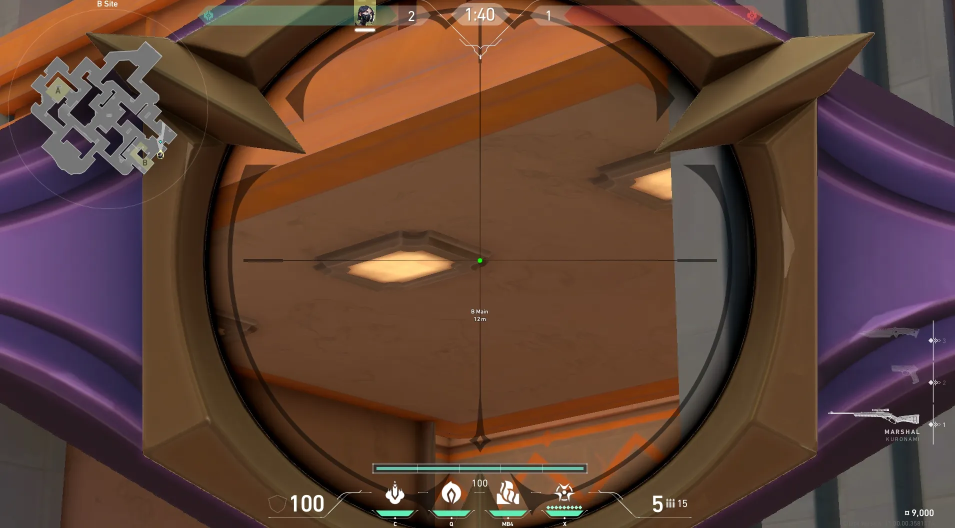 Viper Poison Cloud on Sunset Defense Site B — step 3 of 5: Aim — line up the shot
