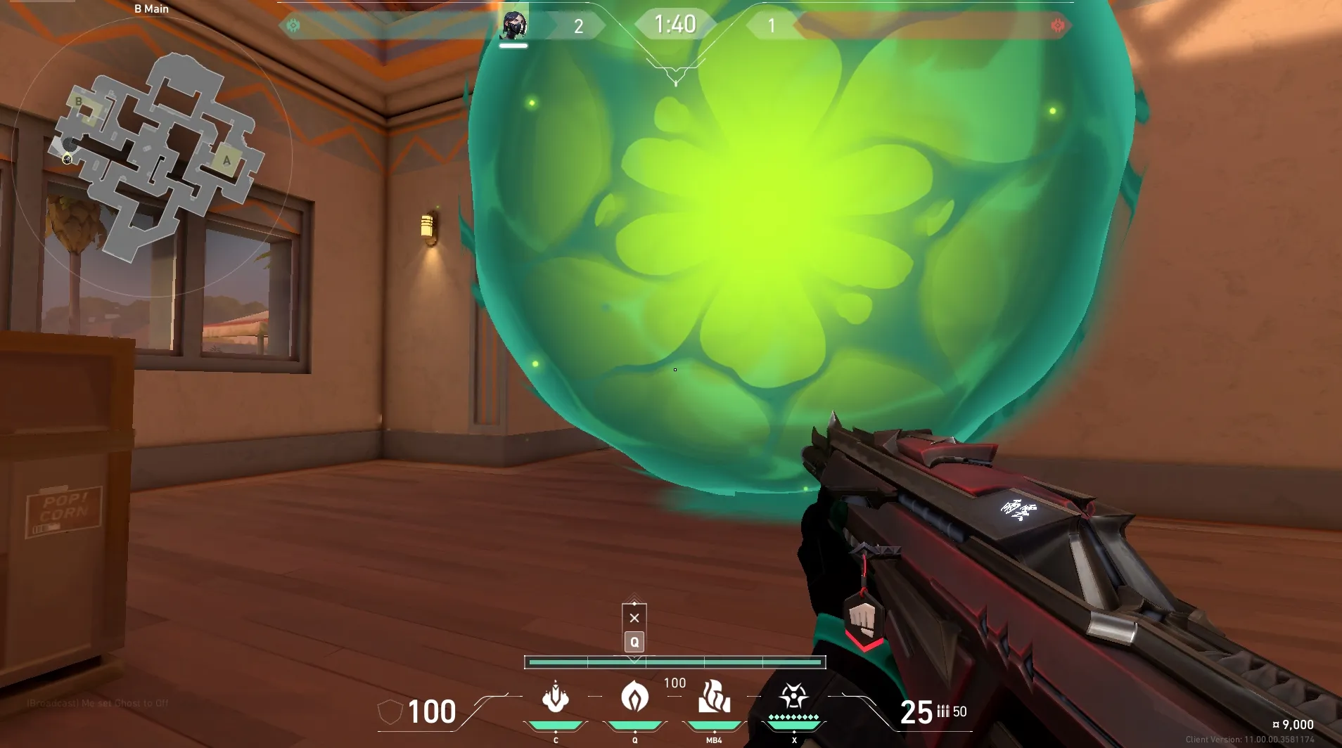 Viper Poison Cloud on Sunset Defense Site B — step 4 of 5: Aim — line up the shot