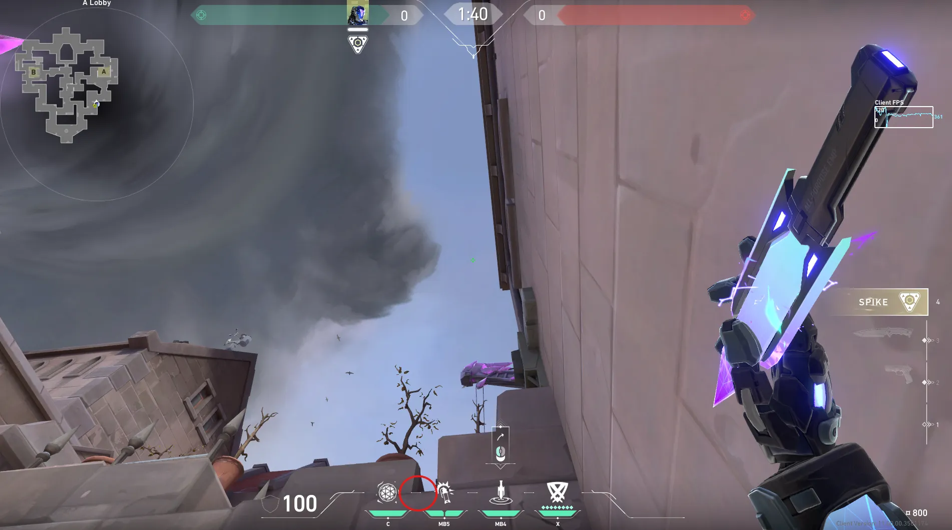 KAY/O Zero_Point on Corrode Attack Site A — step 2 of 3: Aim — line up the shot