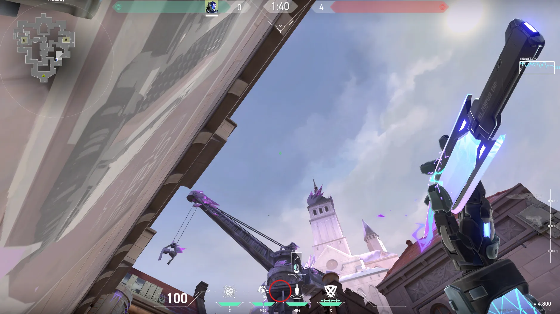 KAY/O Zero_Point on Corrode Attack Site A — step 2 of 3: Aim — line up the shot