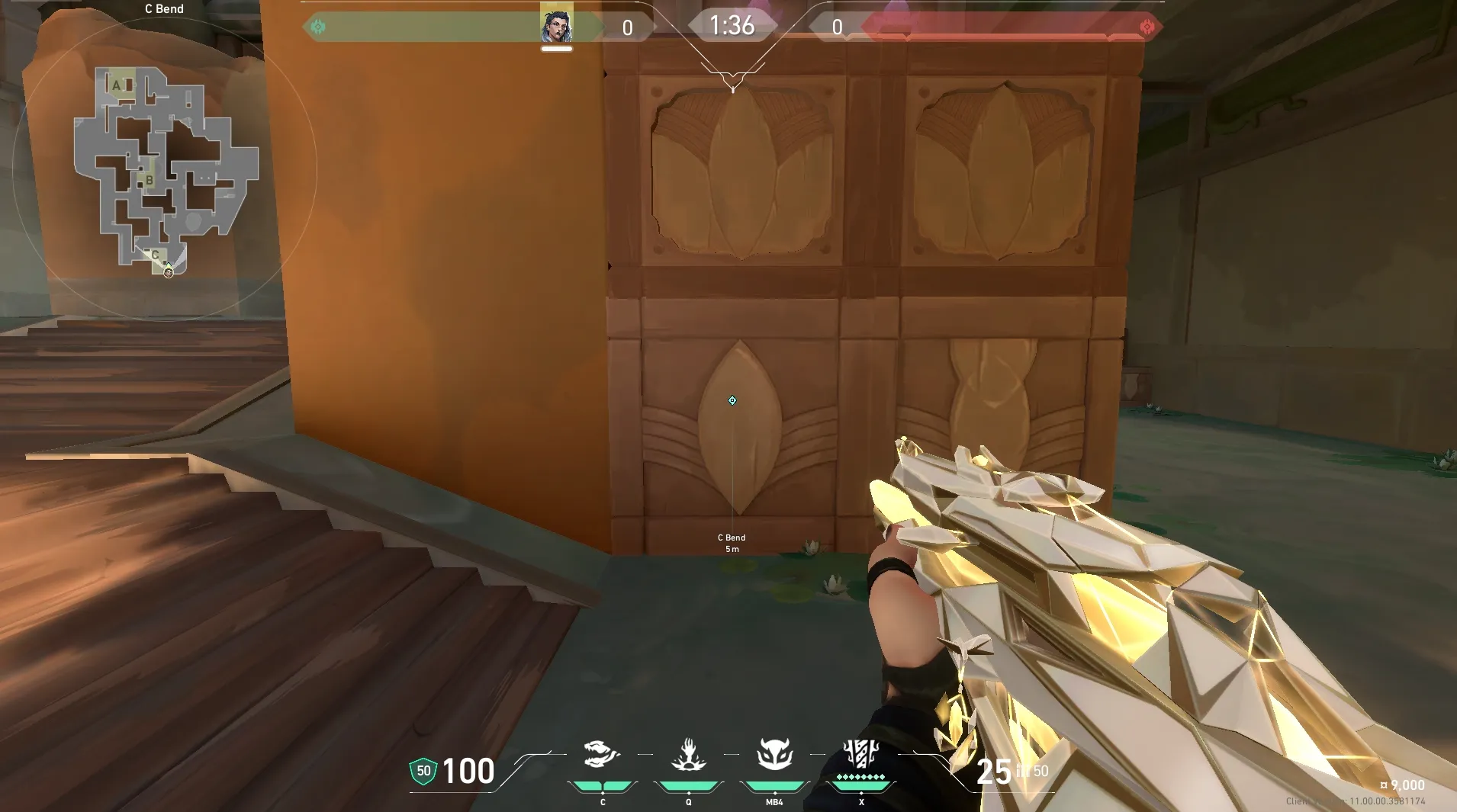 Fade Haunt on Lotus Defense Site C — step 1 of 5: Position — where to stand