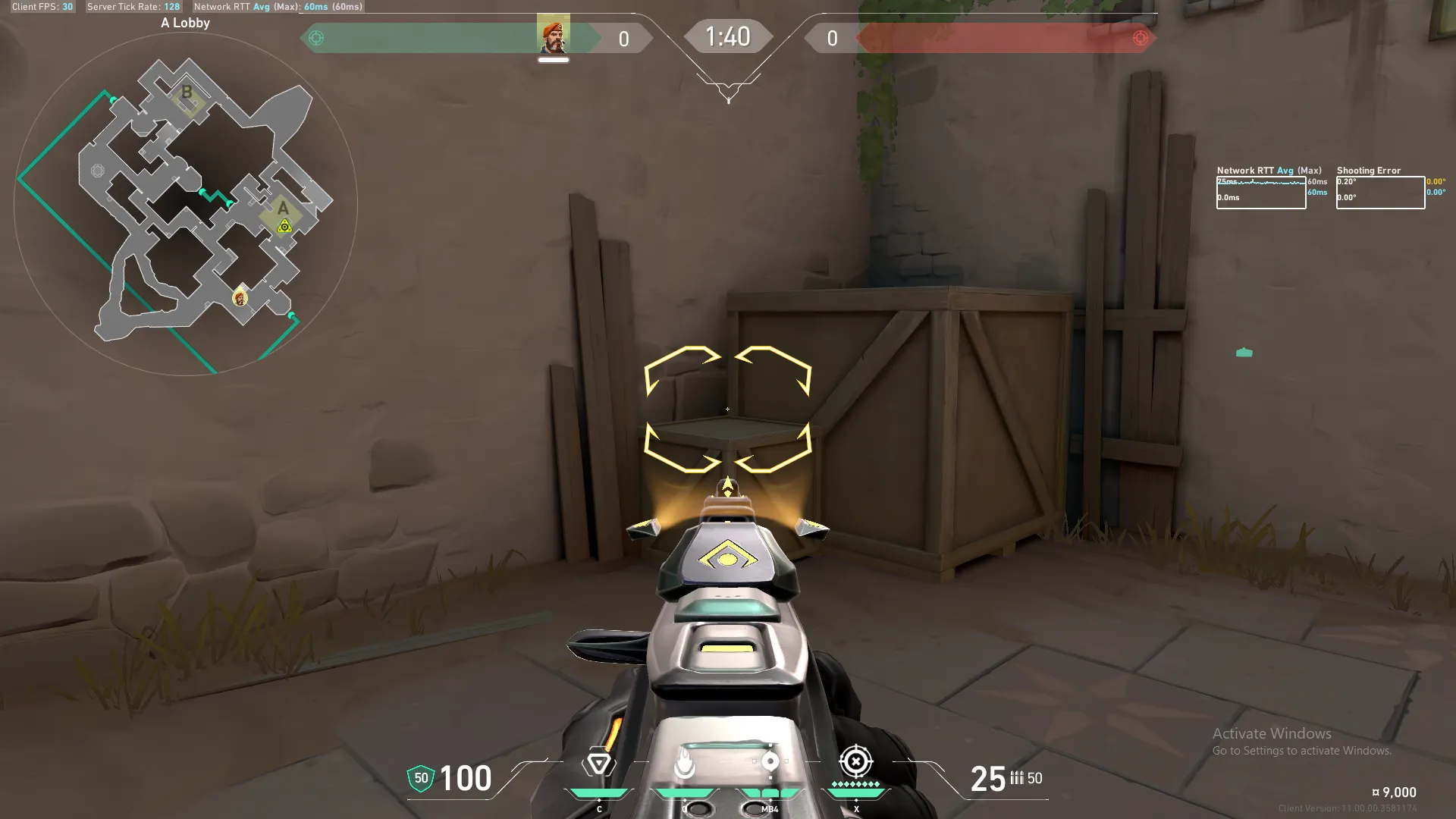 Brimstone Incendiary on Bind Attack Site A — step 1 of 3: Position — where to stand