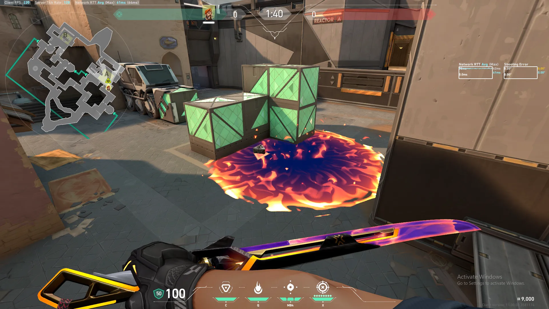 Brimstone Incendiary on Bind Attack Site A — step 3 of 3: Result