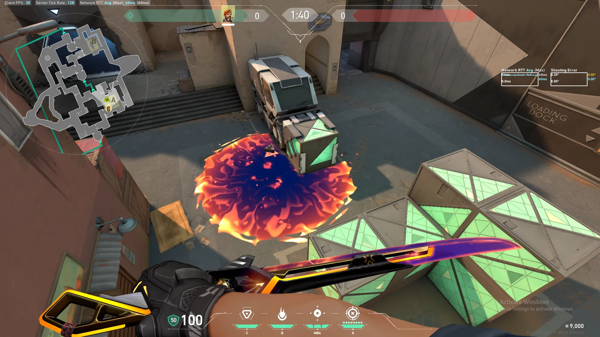 Brimstone Incendiary on Bind Attack Site A — step 3 of 3: Result