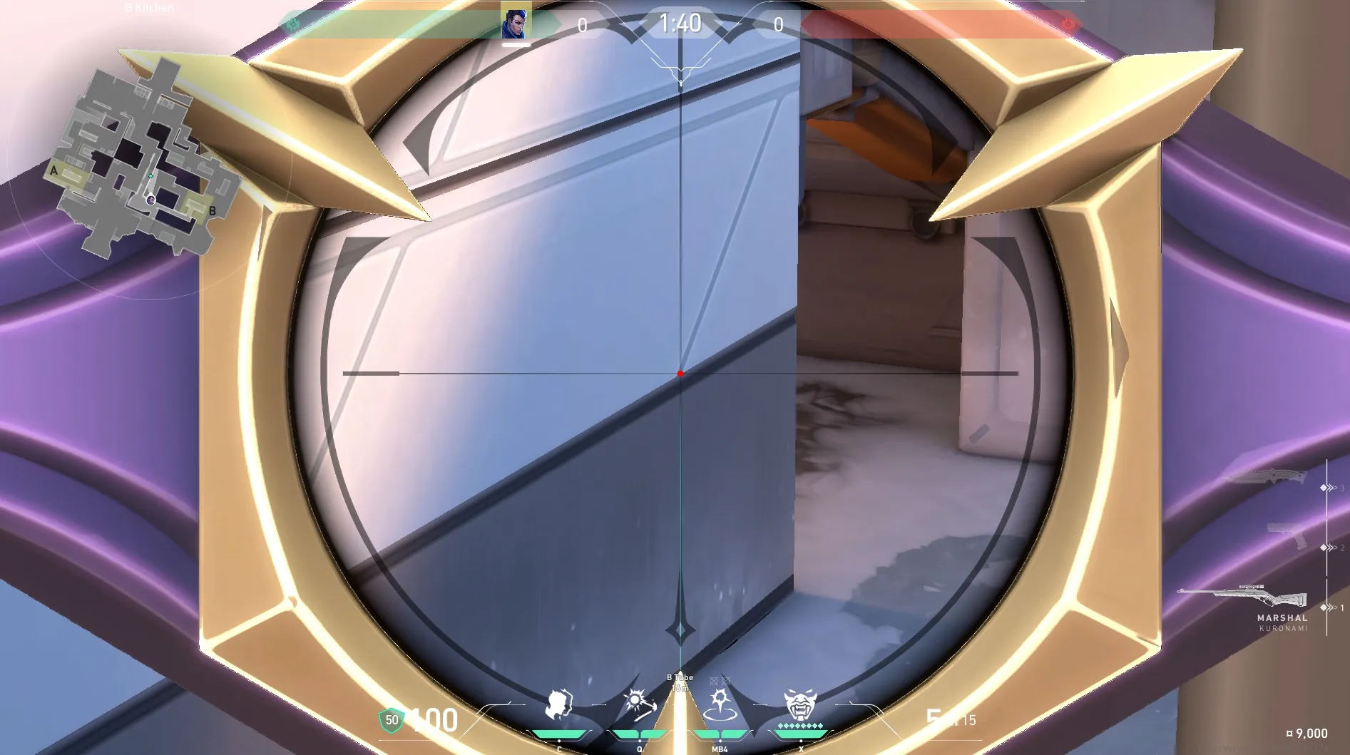 Yoru Gatecrash on Icebox Defense Site B — step 3 of 4: Aim — line up the shot