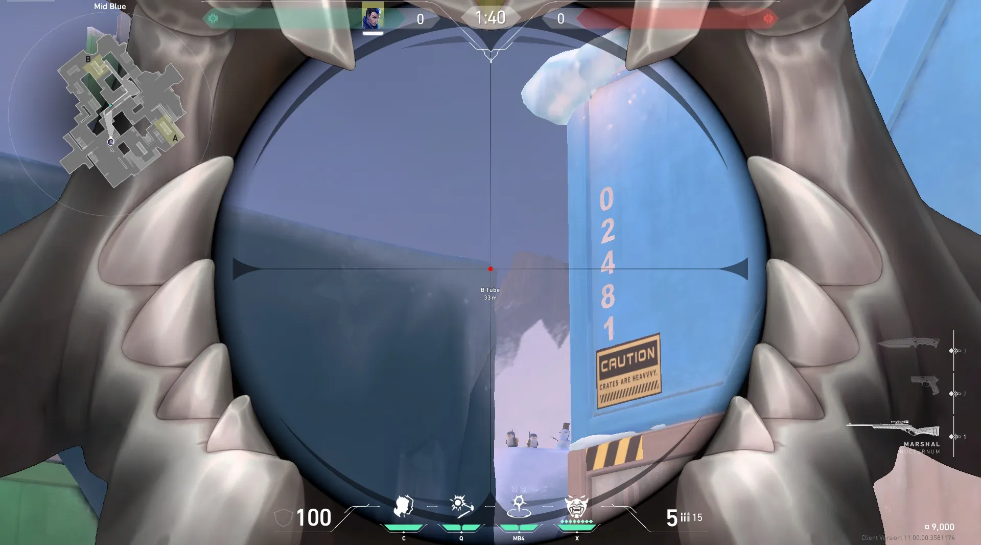 Yoru Gatecrash on Icebox Defense Site B — step 3 of 4: Aim — line up the shot