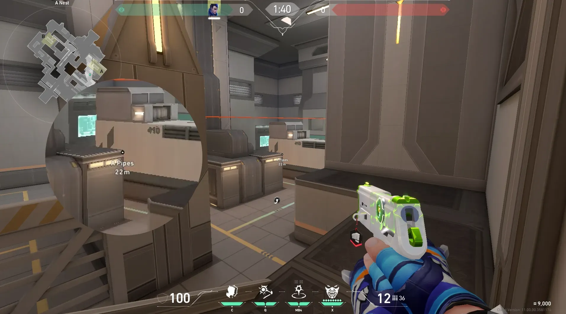 Yoru Gatecrash on Icebox Attack Site A — step 2 of 4: Aim — line up the shot