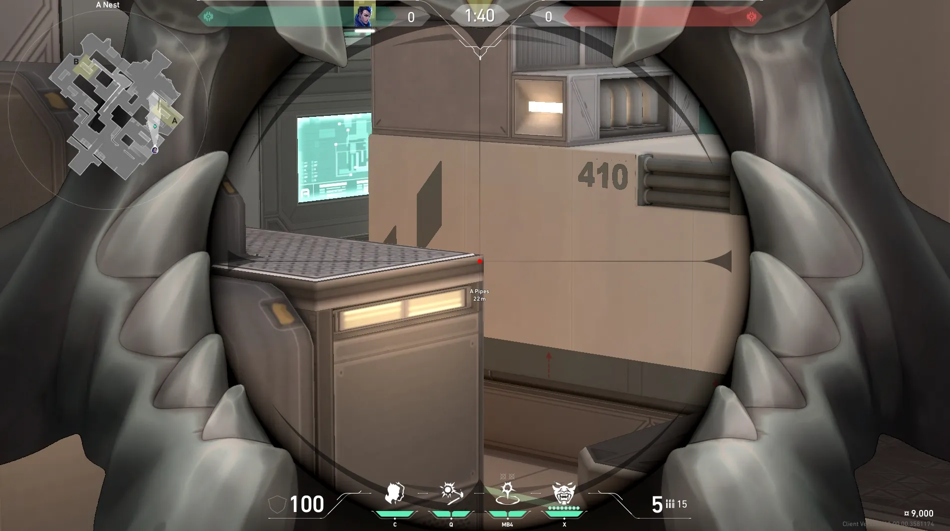 Yoru Gatecrash on Icebox Attack Site A — step 3 of 4: Aim — line up the shot