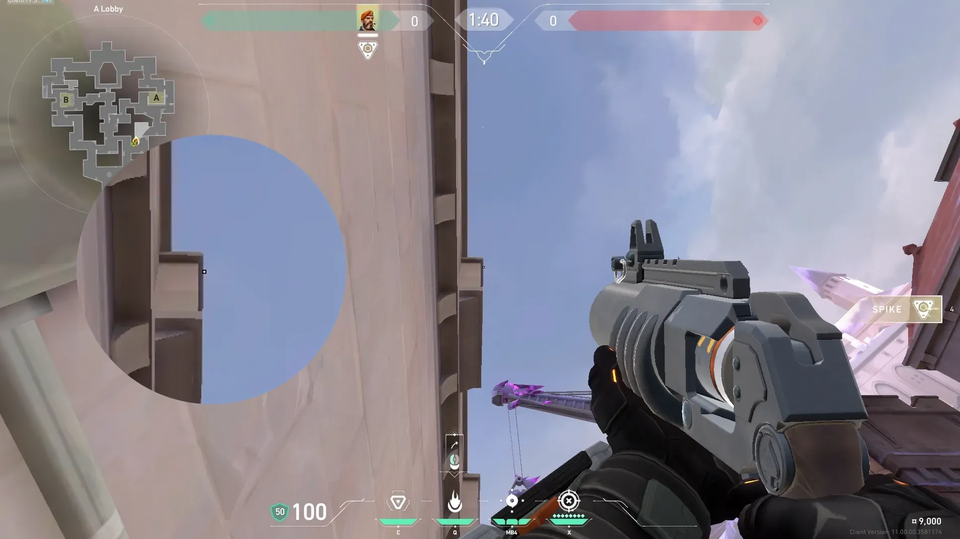 Brimstone Incendiary on Corrode Attack Site A — step 3 of 5: Aim — line up the shot