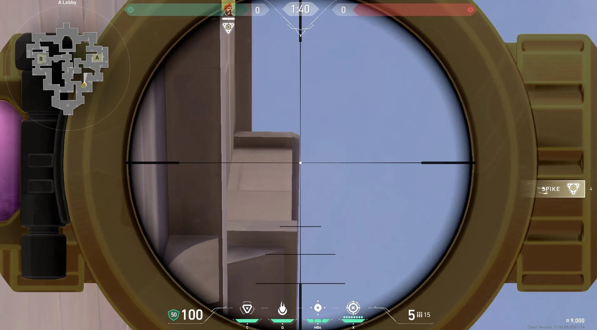 Brimstone Incendiary on Corrode Attack Site A — step 4 of 5: Aim — line up the shot