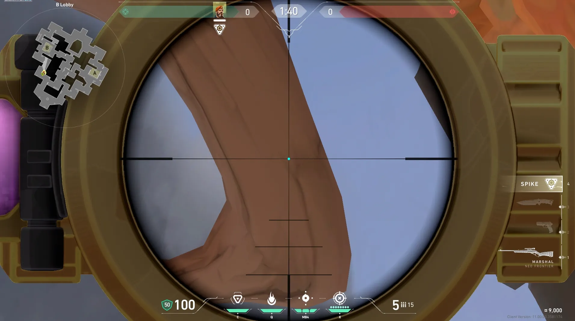 Brimstone Incendiary on Corrode Attack Site B — step 3 of 4: Aim — line up the shot