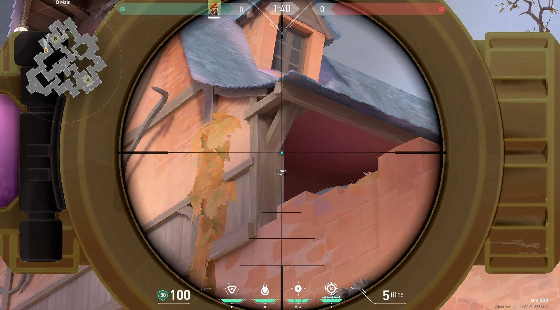 Brimstone Incendiary on Corrode Attack Site B — step 3 of 4: Aim — line up the shot