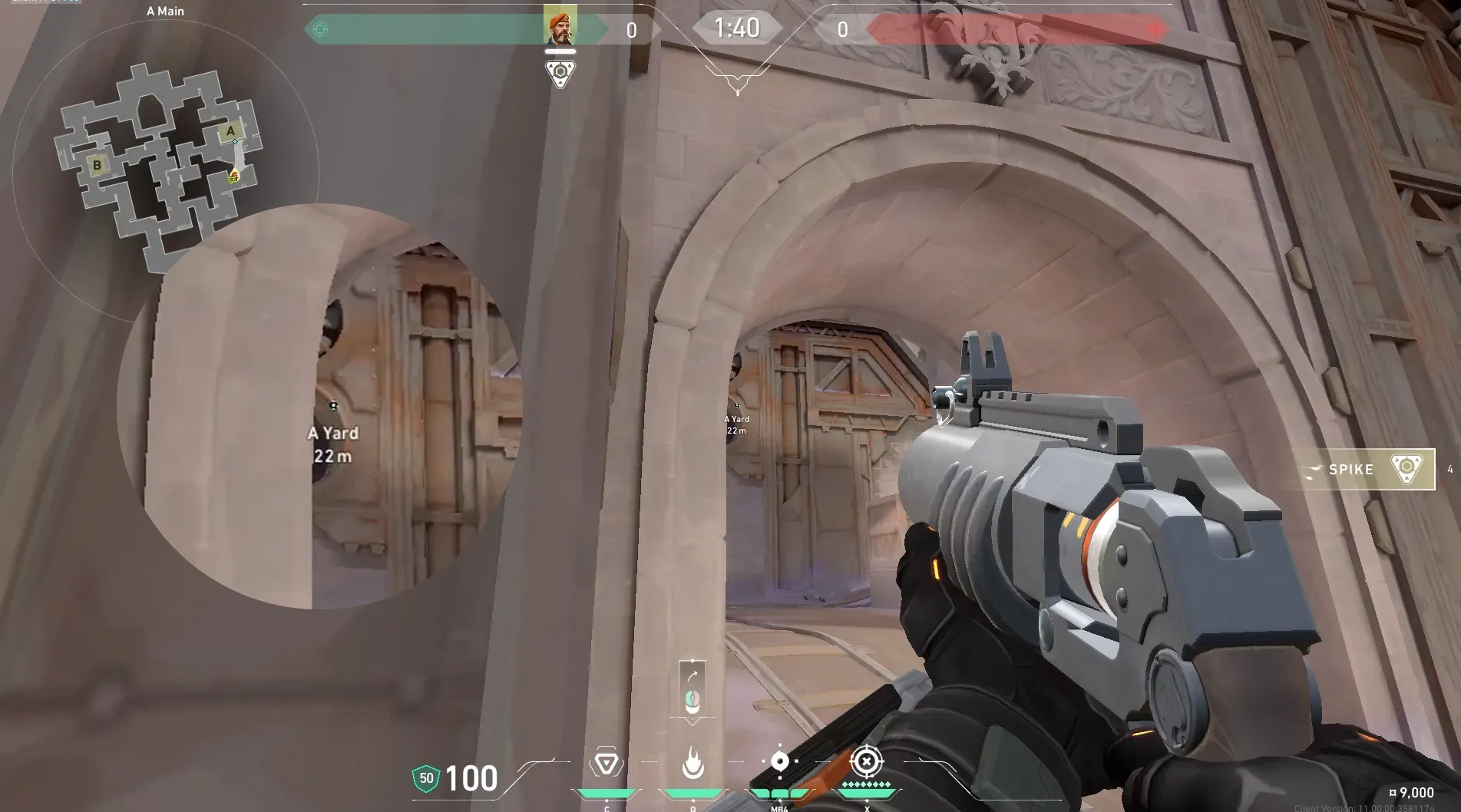 Brimstone Incendiary on Corrode Attack Site A — step 3 of 5: Aim — line up the shot