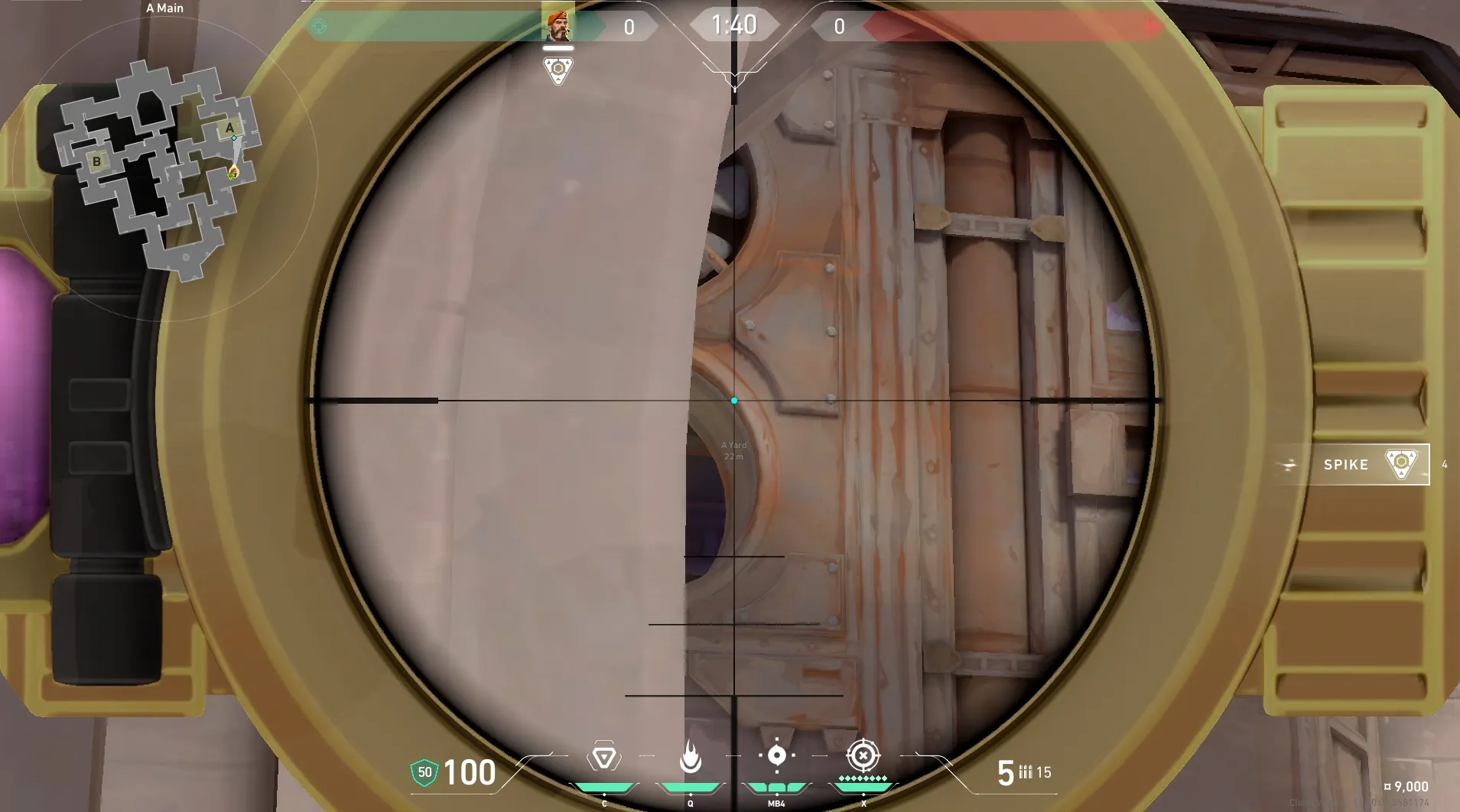Brimstone Incendiary on Corrode Attack Site A — step 4 of 5: Aim — line up the shot