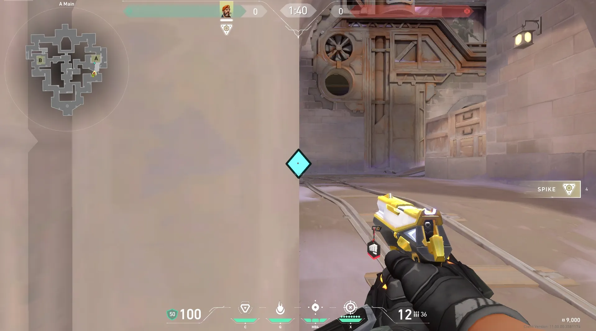 Brimstone Incendiary on Corrode Attack Site A — step 2 of 5: Aim — line up the shot