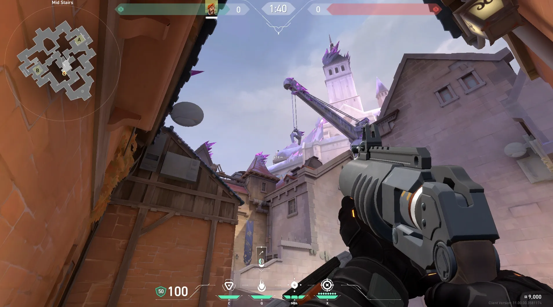 Brimstone Incendiary on Corrode Attack Site A — step 2 of 5: Aim — line up the shot