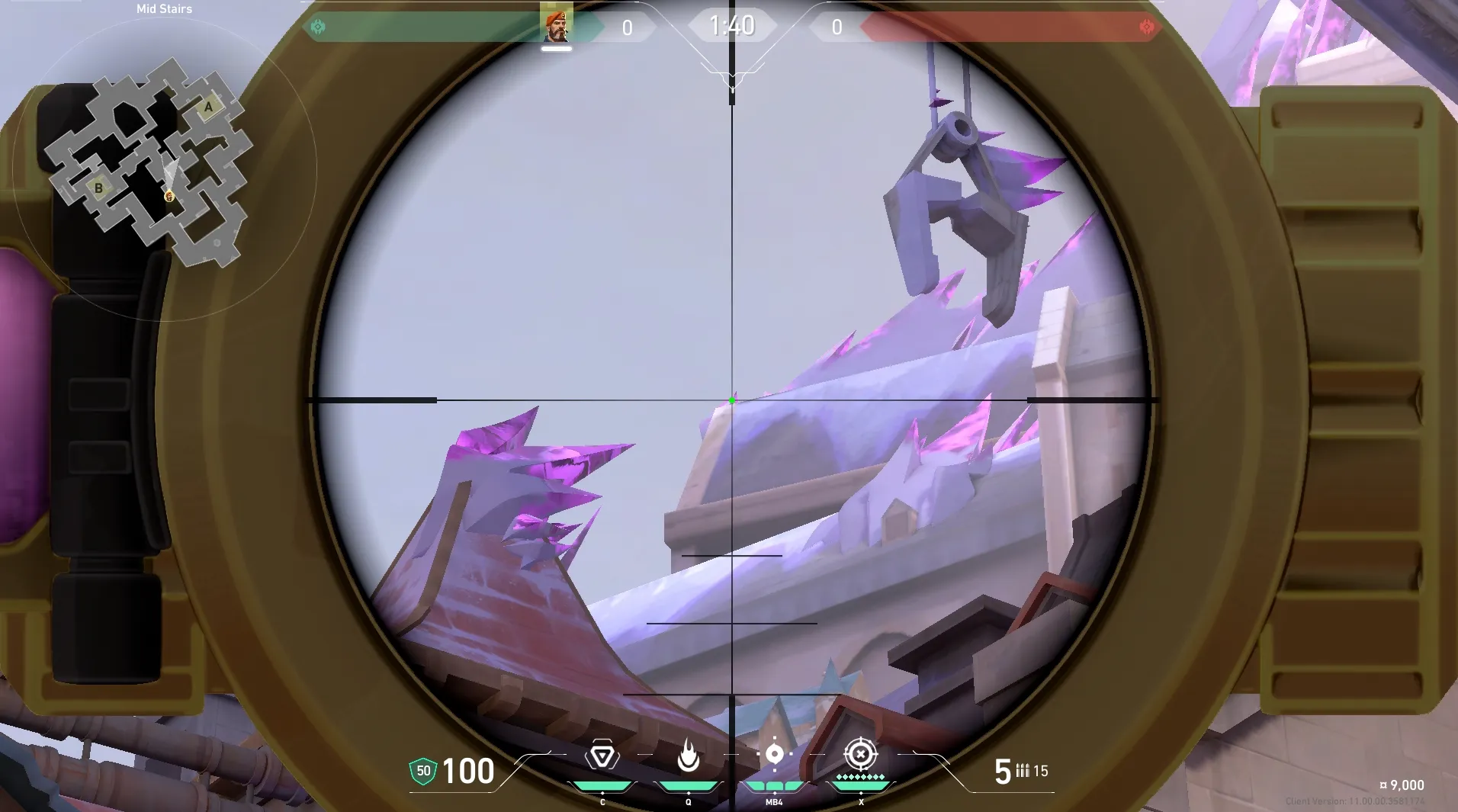 Brimstone Incendiary on Corrode Attack Site A — step 3 of 5: Aim — line up the shot