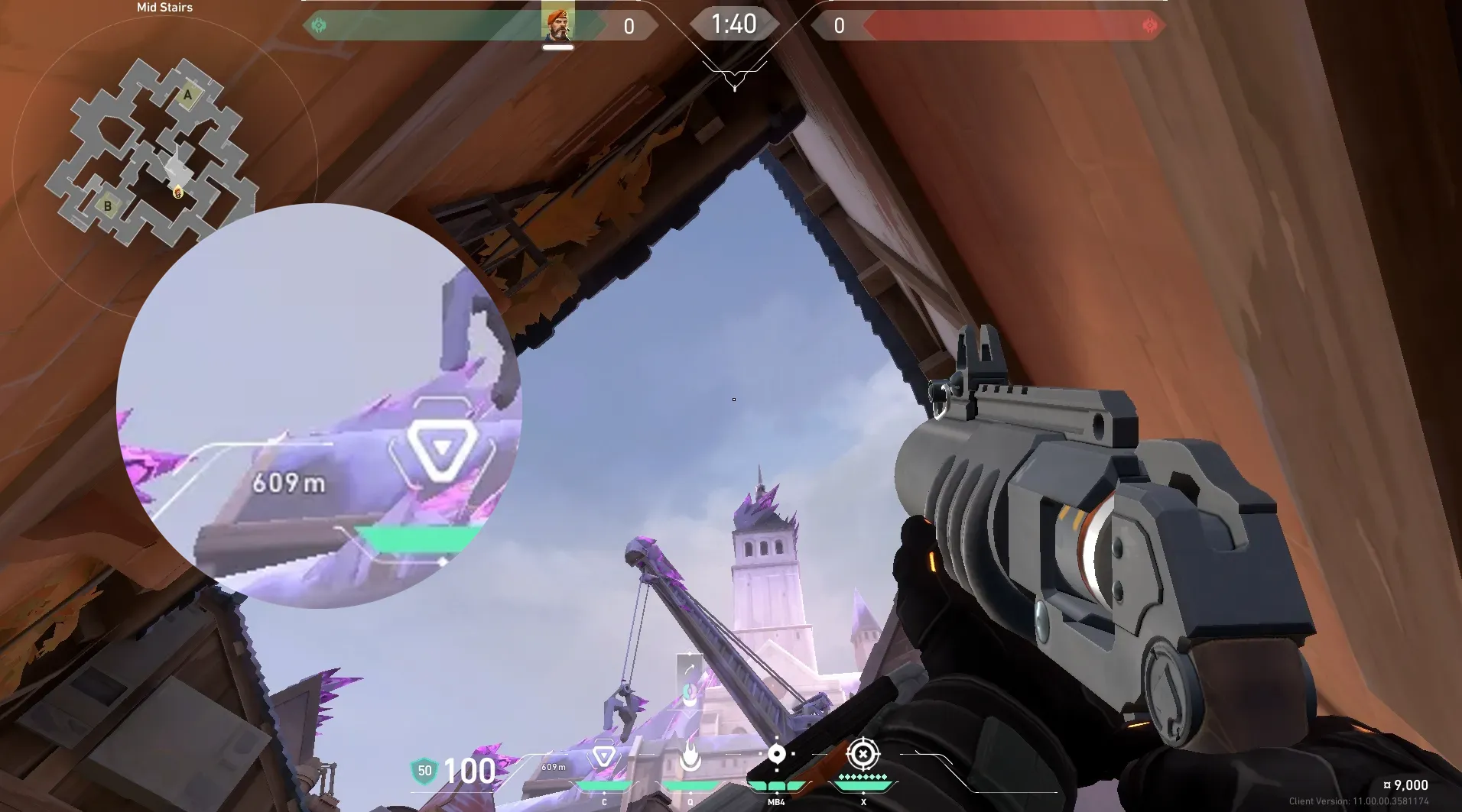 Brimstone Incendiary on Corrode Attack Site A — step 4 of 5: Aim — line up the shot