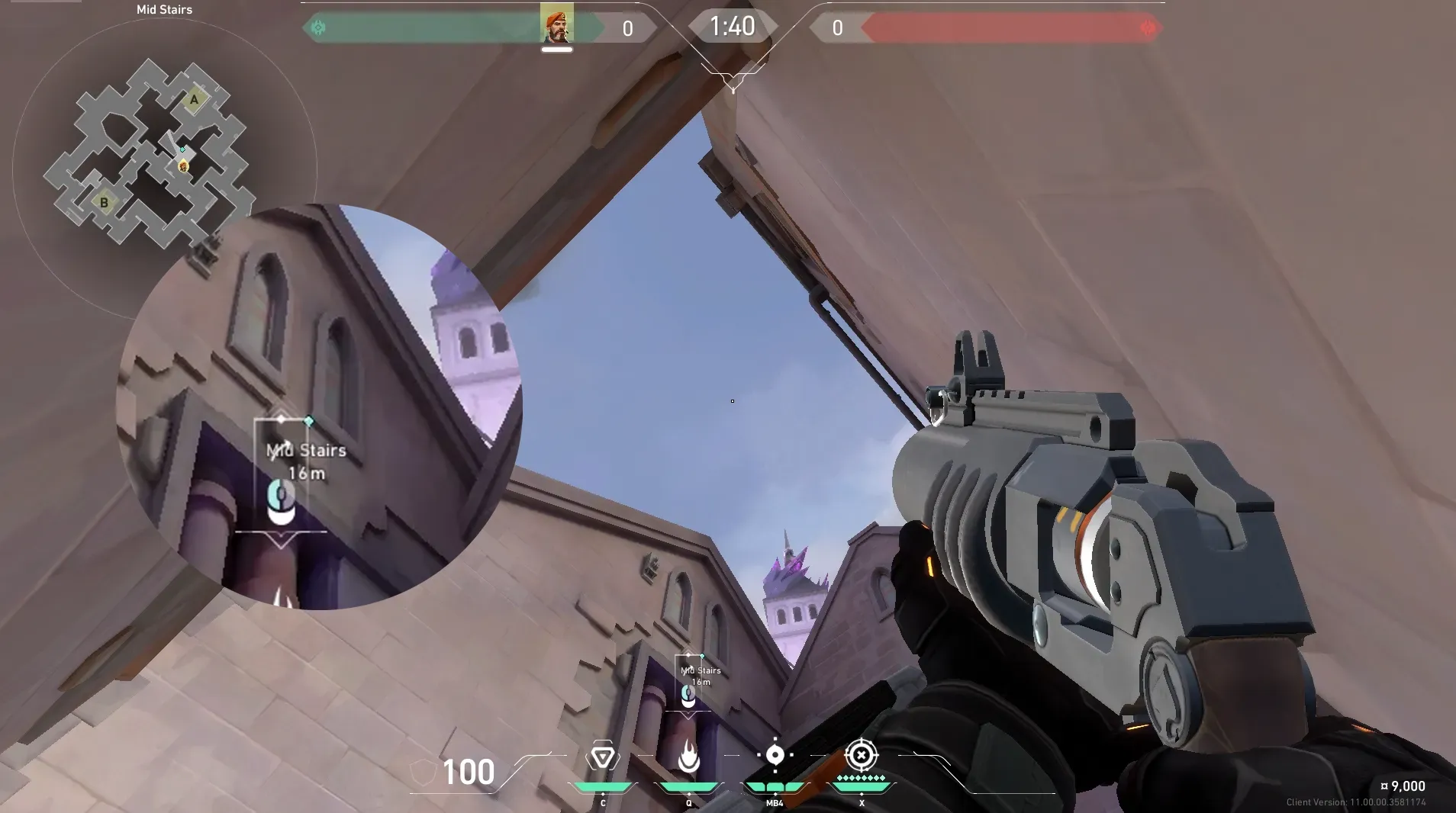 Brimstone Incendiary on Corrode Attack Site A — step 4 of 5: Aim — line up the shot