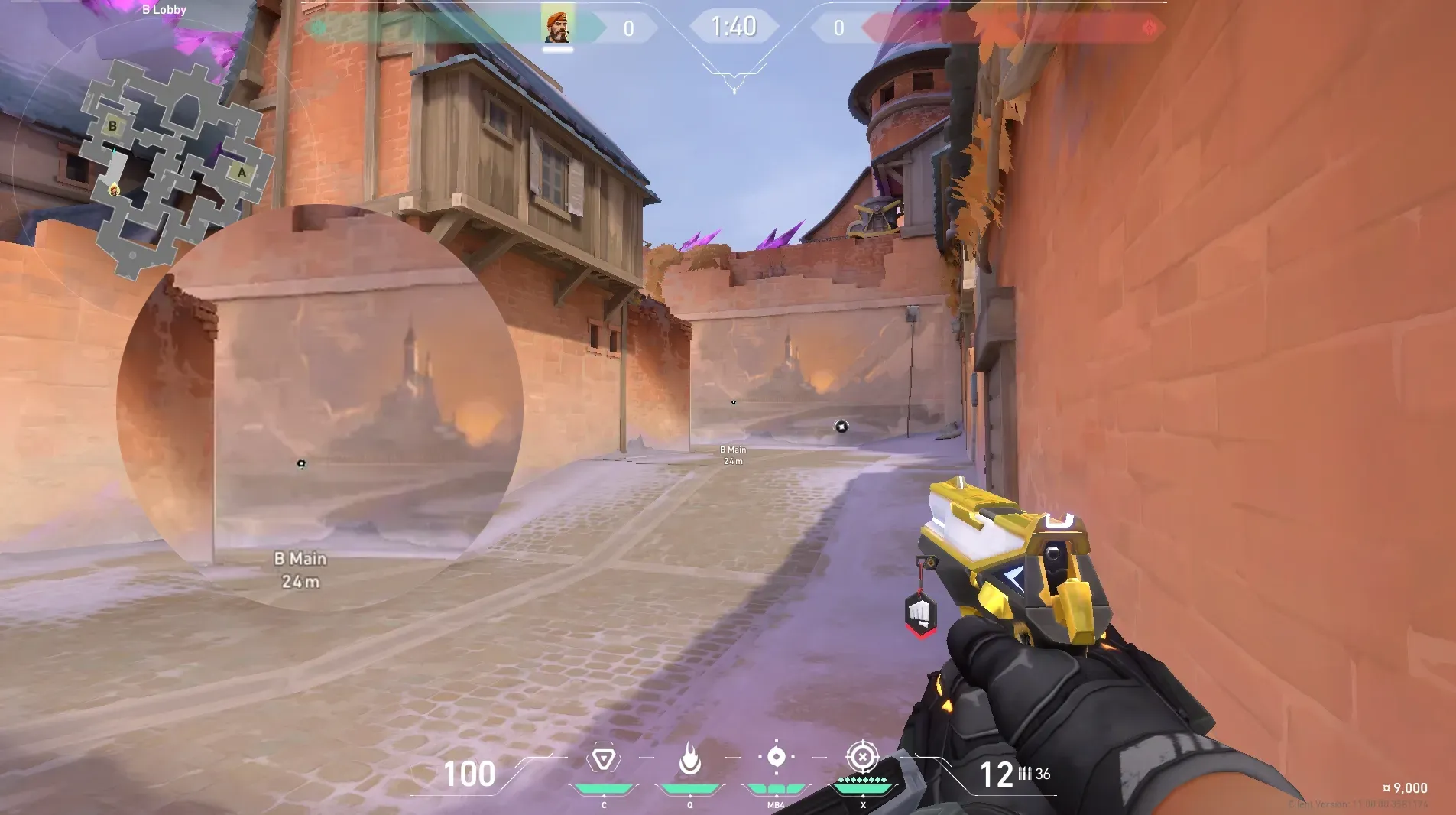 Brimstone Incendiary on Corrode Attack Site B — step 2 of 6: Aim — line up the shot