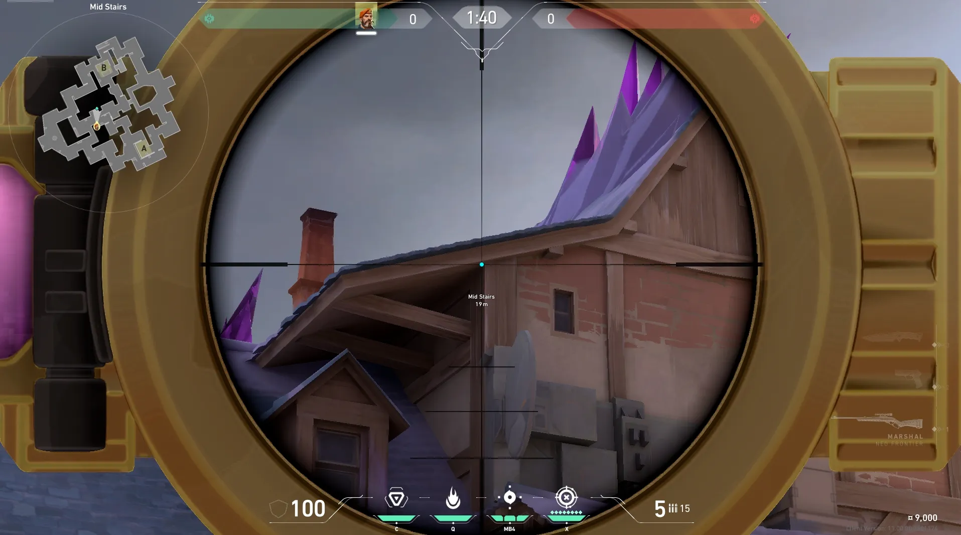 Brimstone Incendiary on Corrode Attack Site B — step 3 of 5: Aim — line up the shot