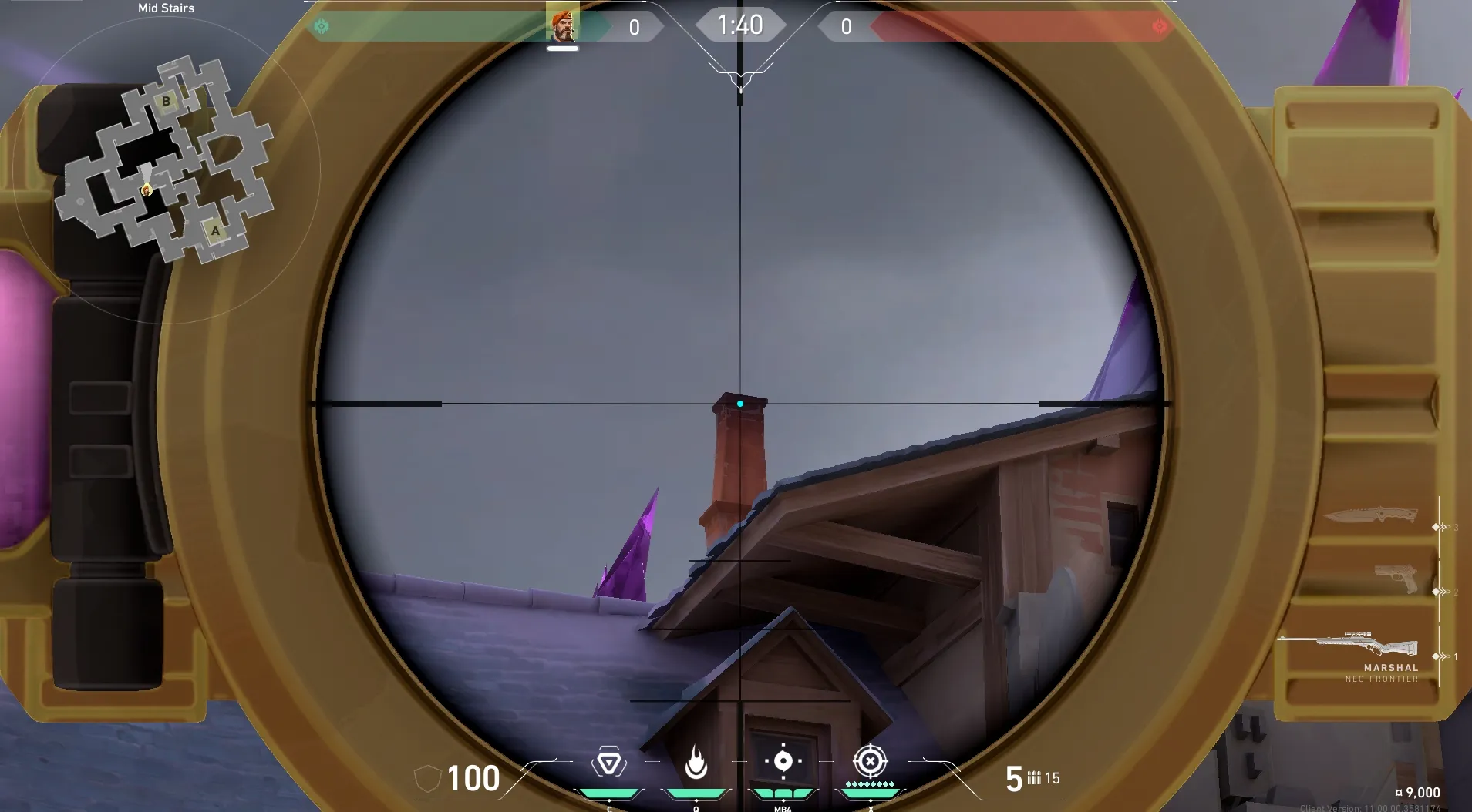 Brimstone Incendiary on Corrode Attack Site B — step 3 of 5: Aim — line up the shot