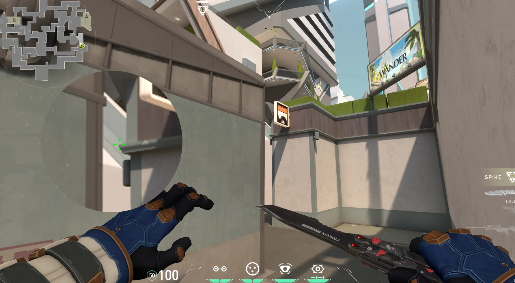 Cypher Cyber Cage on Split Attack Site A — step 2 of 3: Aim — line up the shot