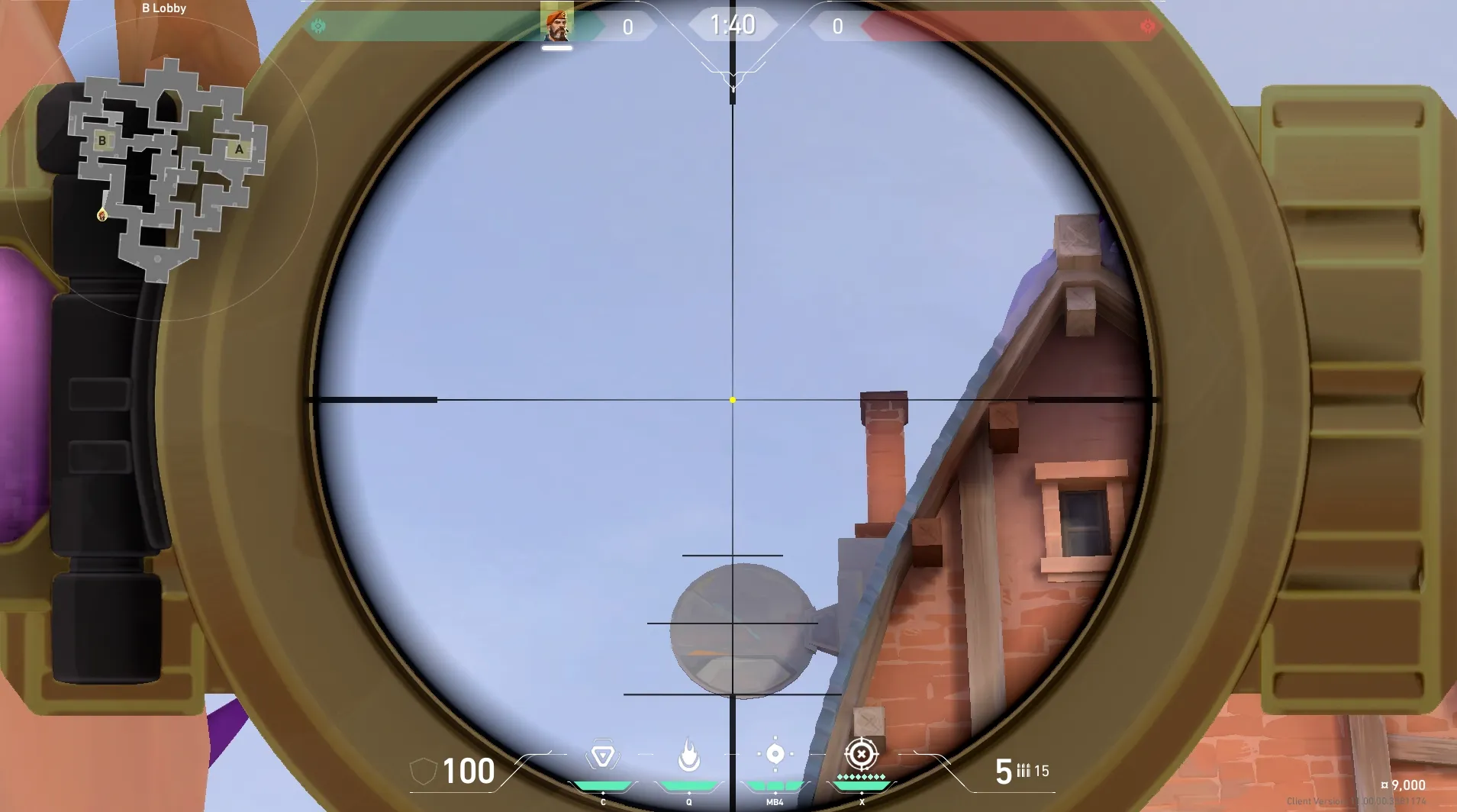 Brimstone Incendiary on Corrode Attack Site B — step 3 of 5: Aim — line up the shot