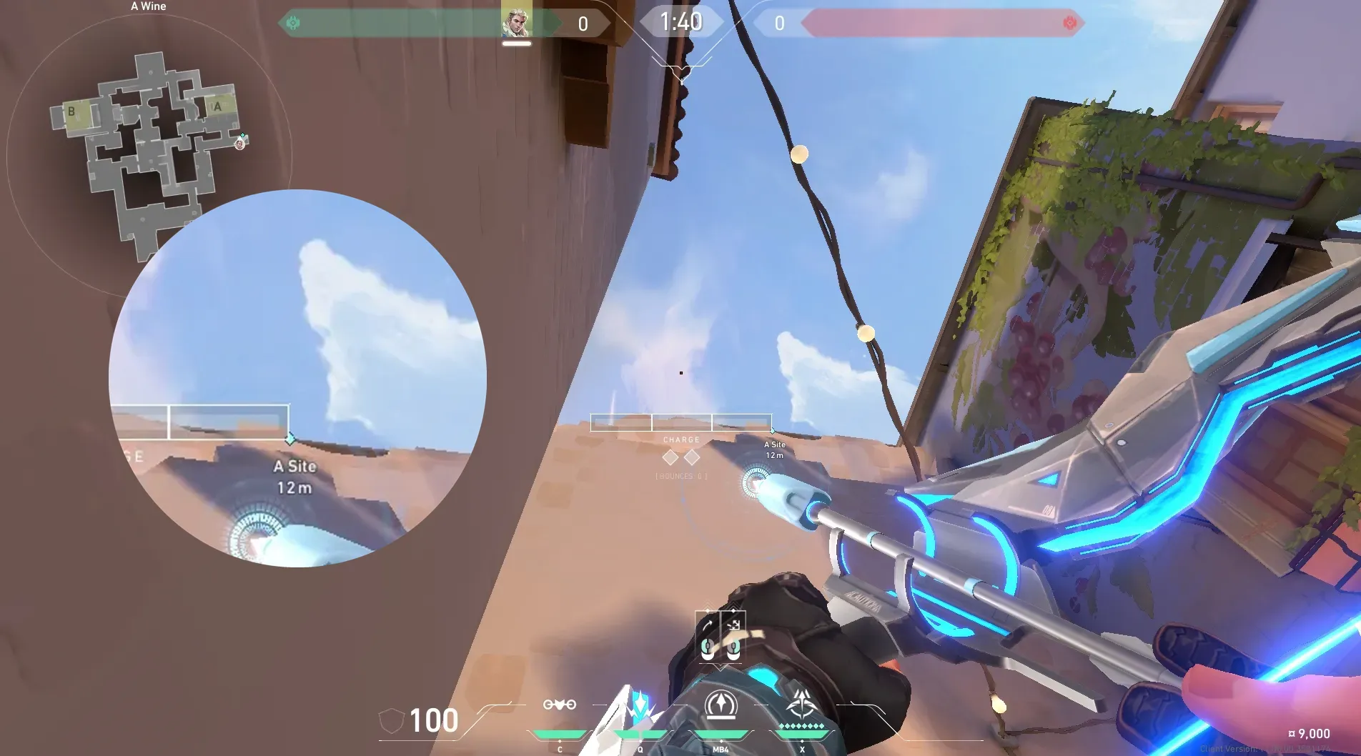 Sova Recon Bolt on Ascent Attack Site A — step 4 of 5: Aim — line up the shot
