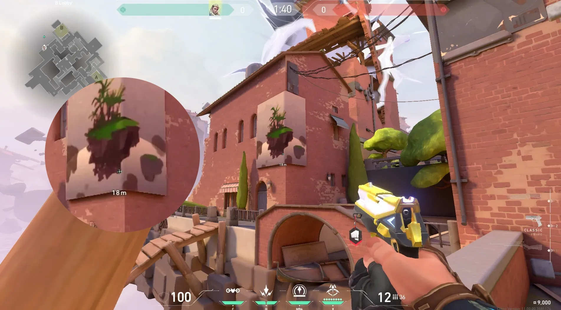 Sova Recon Bolt on Ascent Attack Site B — step 2 of 5: Aim — line up the shot