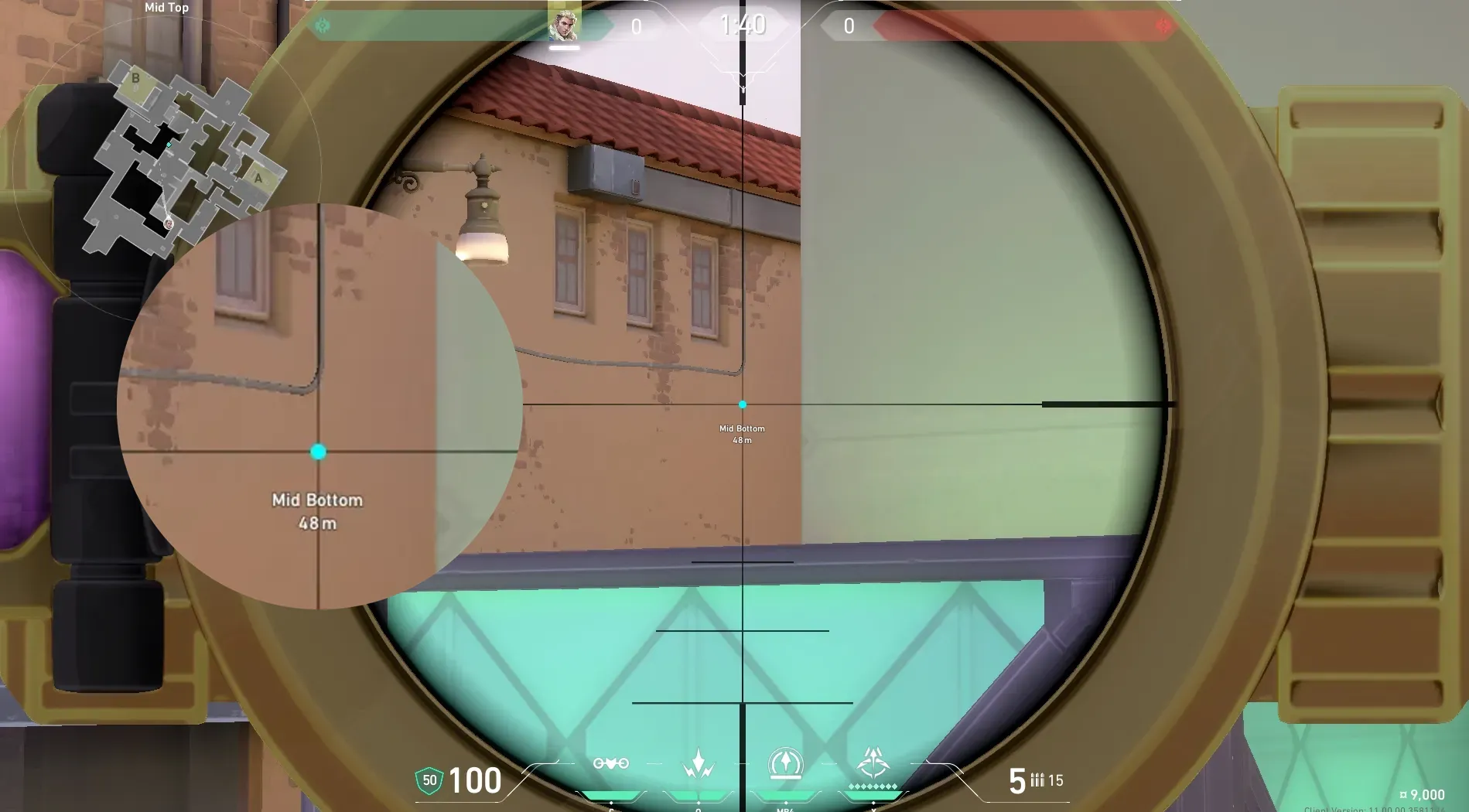 Sova Recon Bolt on Ascent Attack Mid — step 4 of 5: Aim — line up the shot