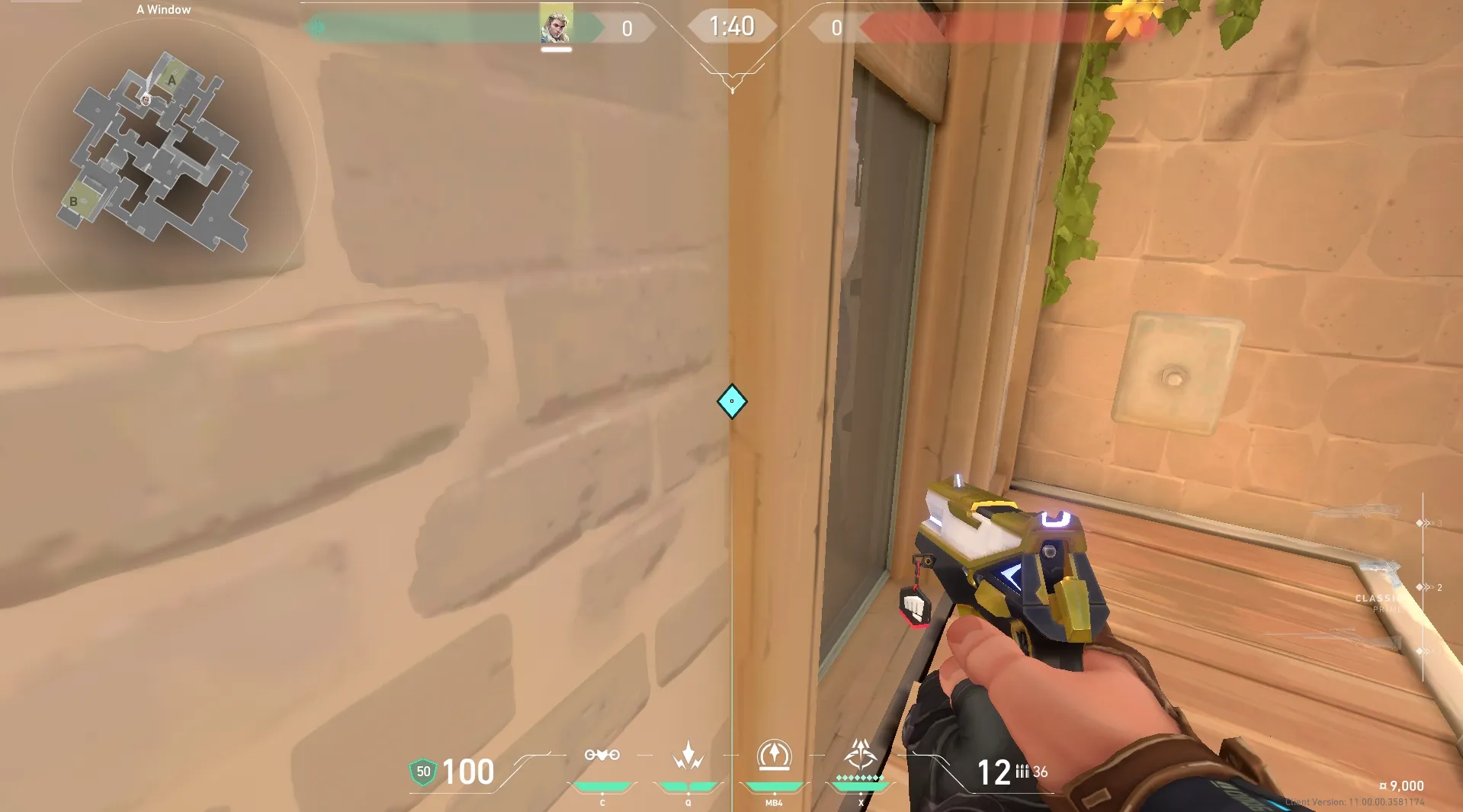 Sova Recon Bolt on Ascent Defense Site A — step 2 of 5: Aim — line up the shot