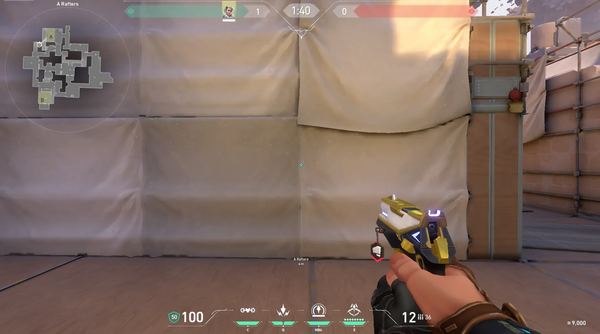 Sova Recon Bolt on Ascent Defense Site A — step 2 of 5: Aim — line up the shot