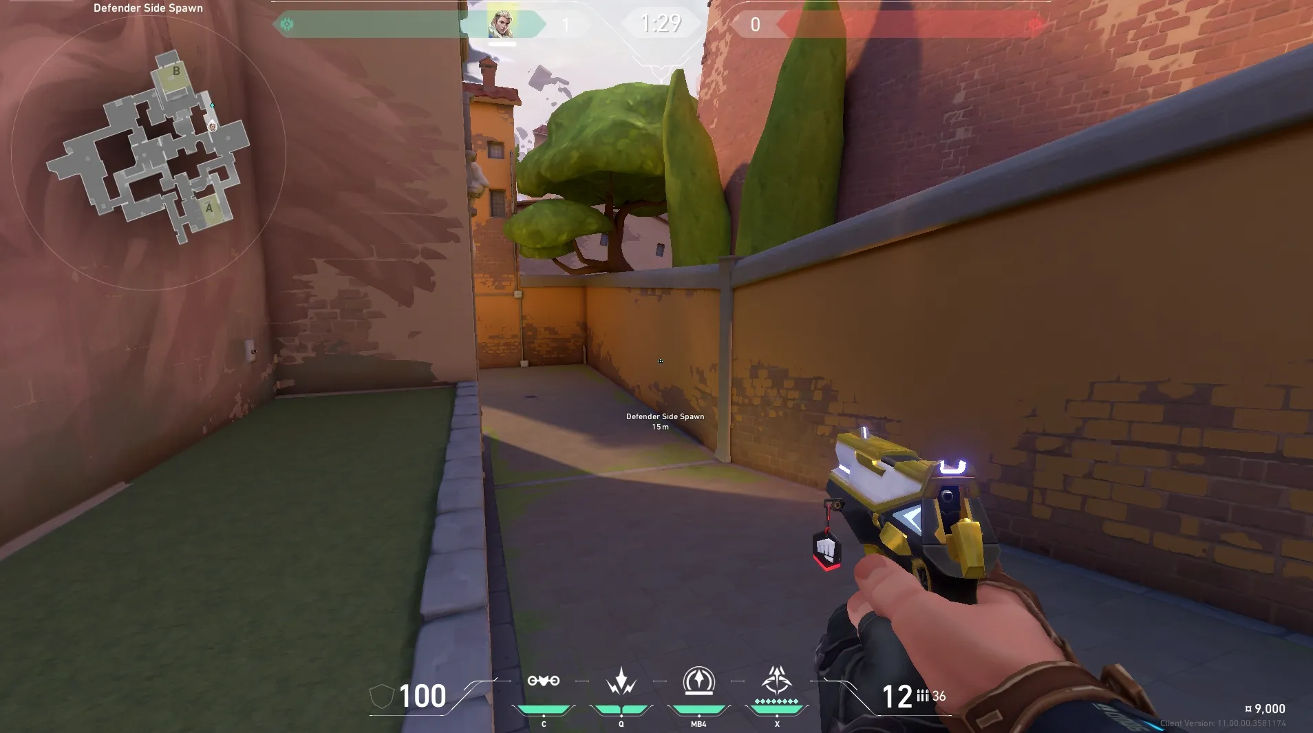 Sova Recon Bolt on Ascent Defense Site B — step 1 of 5: Position — where to stand