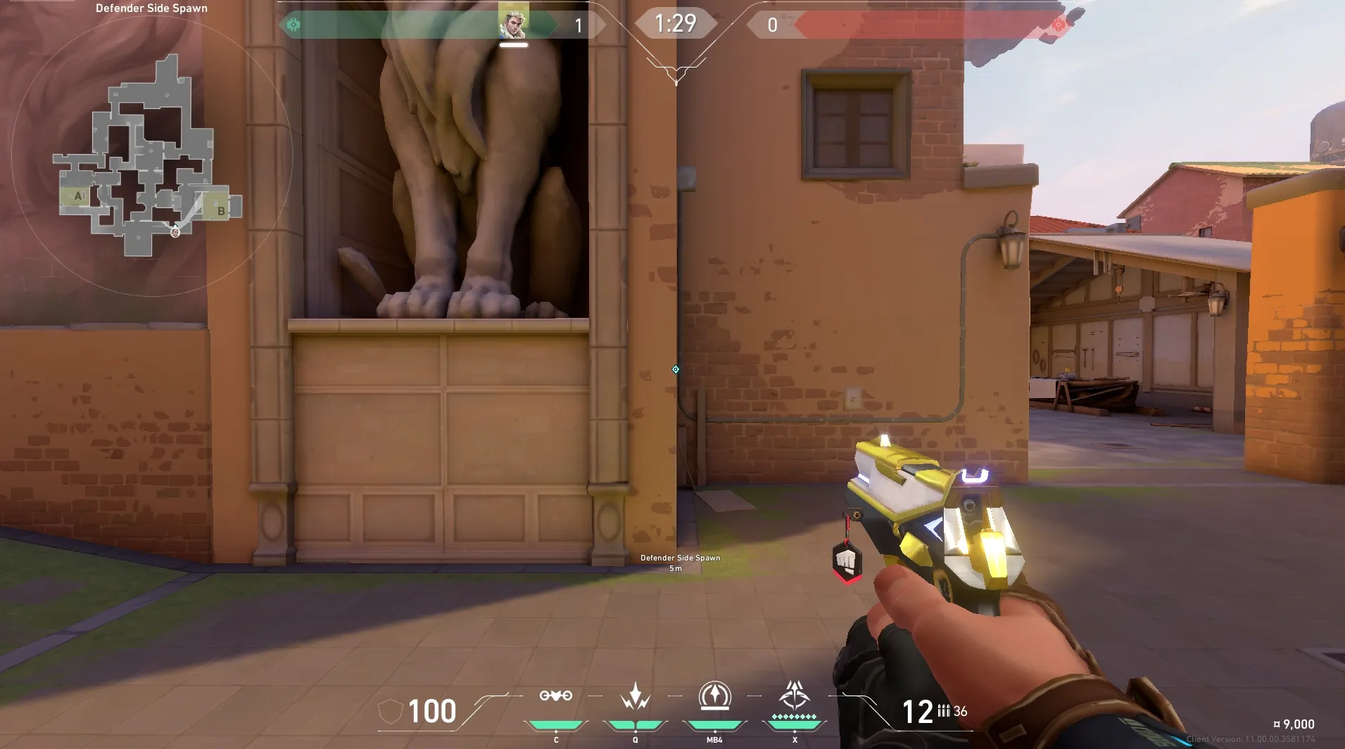Sova Recon Bolt on Ascent Defense Site B — step 2 of 5: Aim — line up the shot
