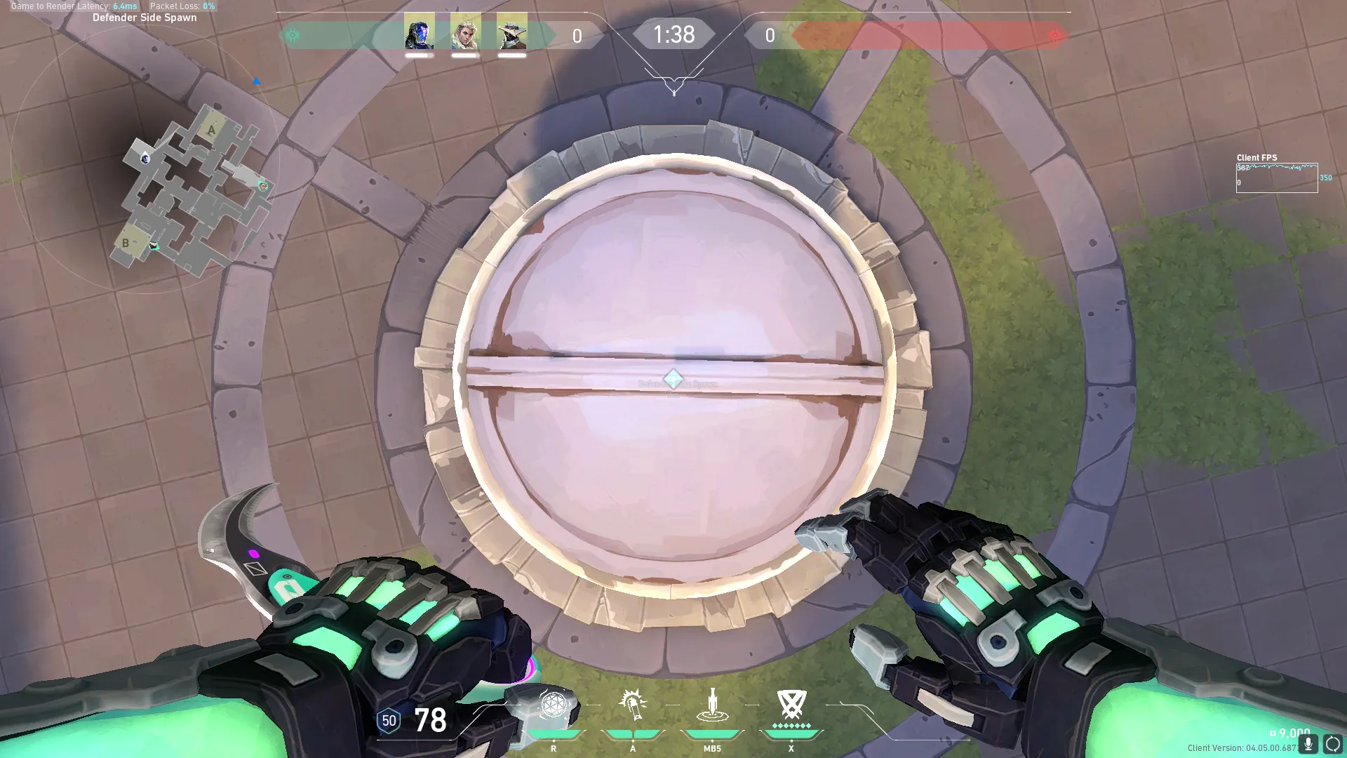KAY/O Zero_Point on Ascent Defense Site B — step 1 of 3: Position — where to stand