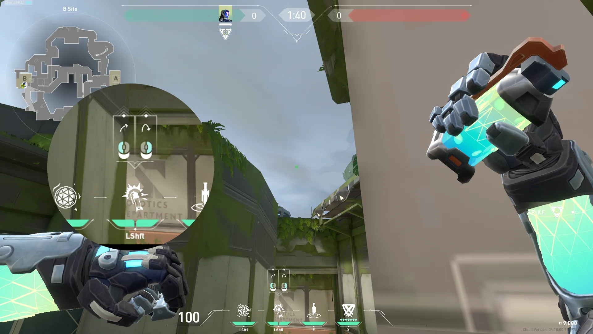 KAY/O Flash_Drive on Fracture Defense Site B — step 2 of 3: Aim — line up the shot