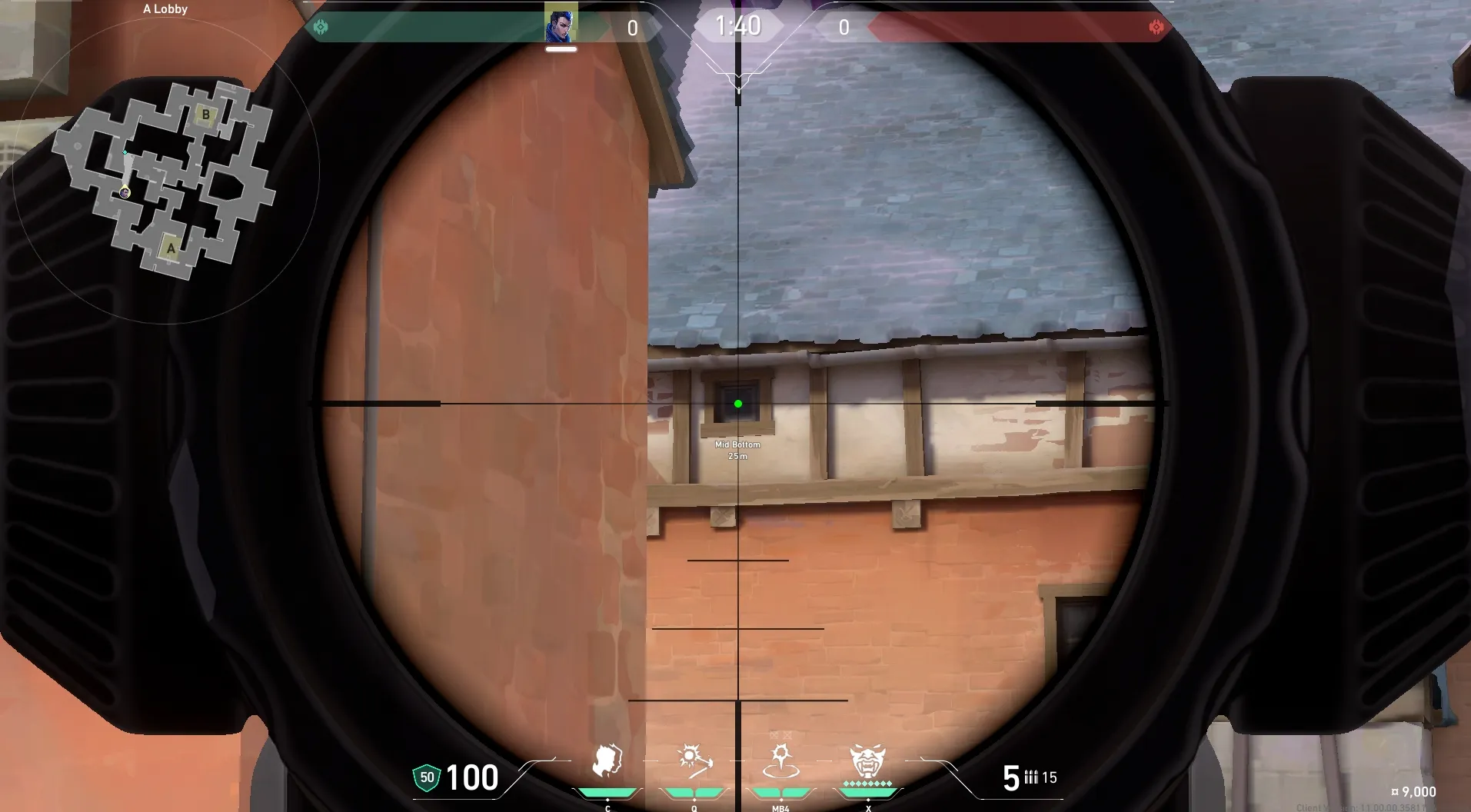 Yoru Gatecrash on Corrode Attack Site B — step 3 of 4: Aim — line up the shot