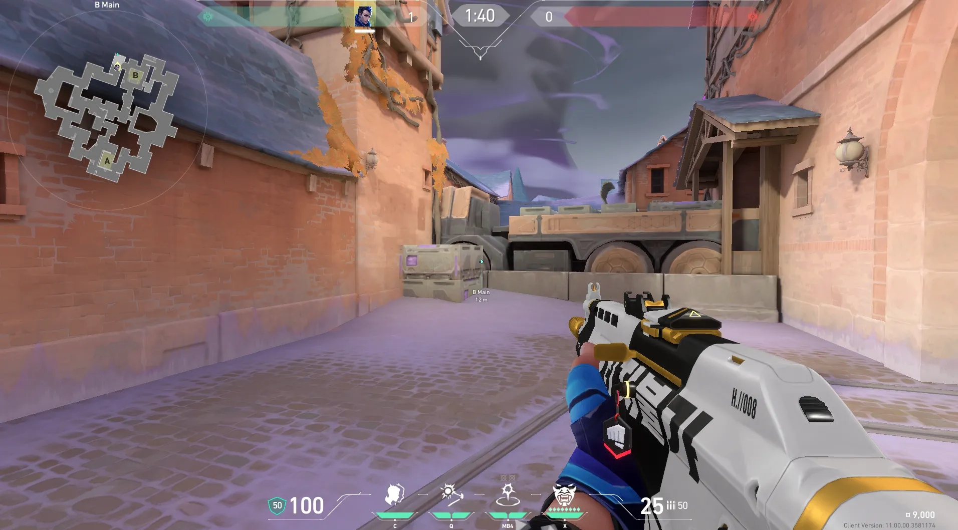 Yoru Gatecrash on Corrode Attack Site B — step 2 of 5: Aim — line up the shot