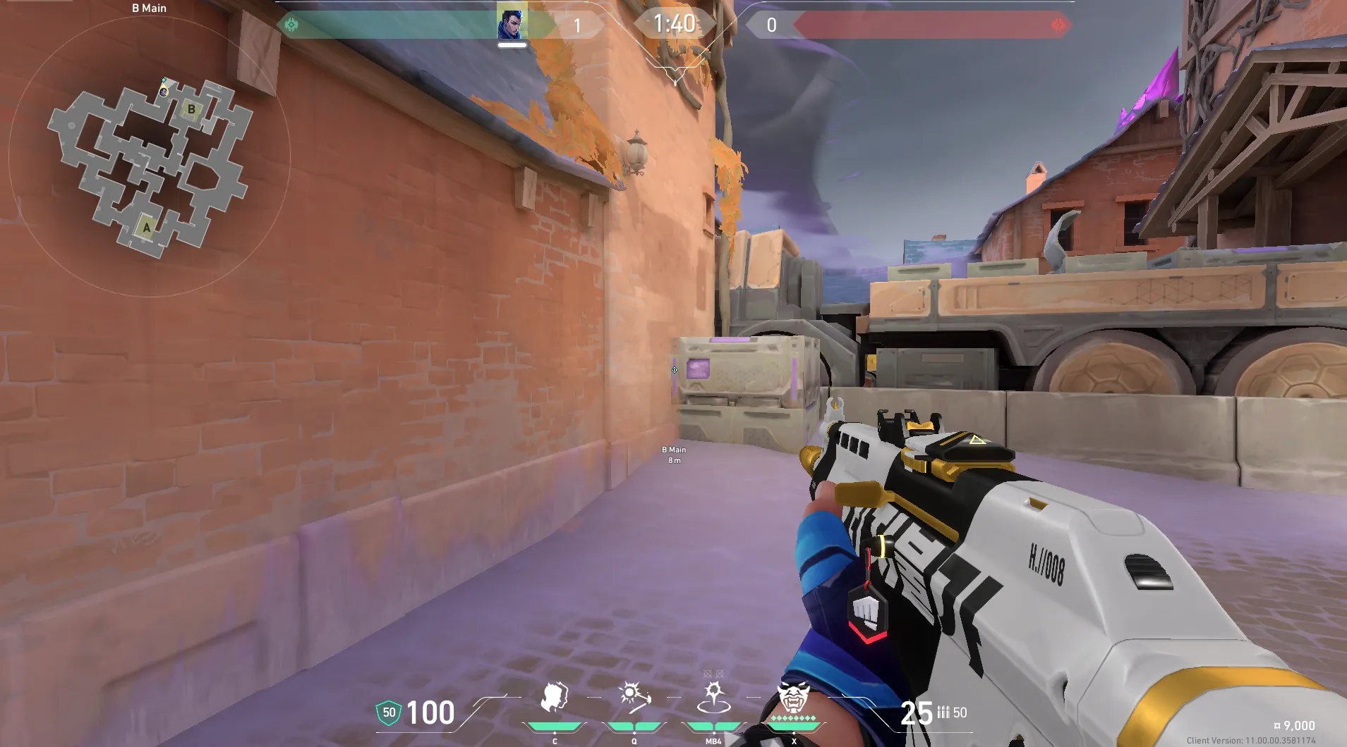 Yoru Gatecrash on Corrode Attack Site B — step 2 of 4: Aim — line up the shot