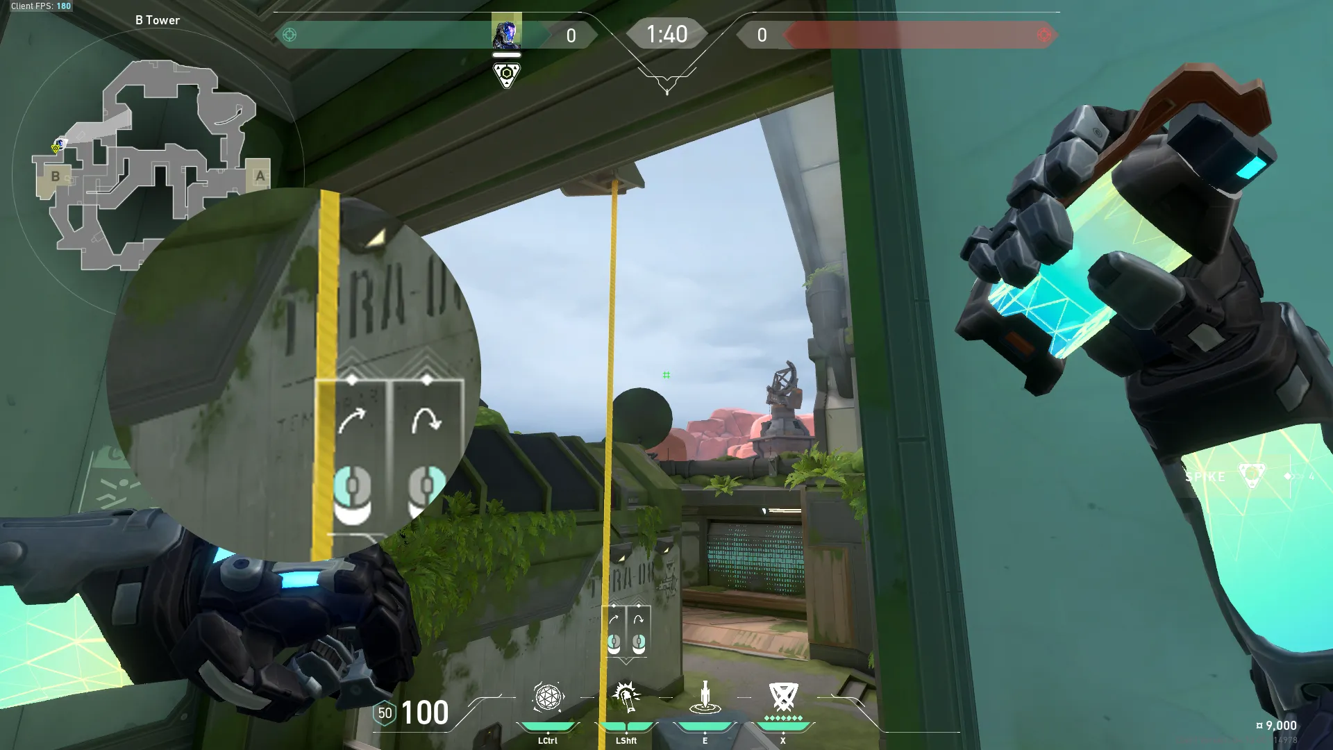 KAY/O Flash_Drive on Fracture Defense Site B — step 2 of 3: Aim — line up the shot