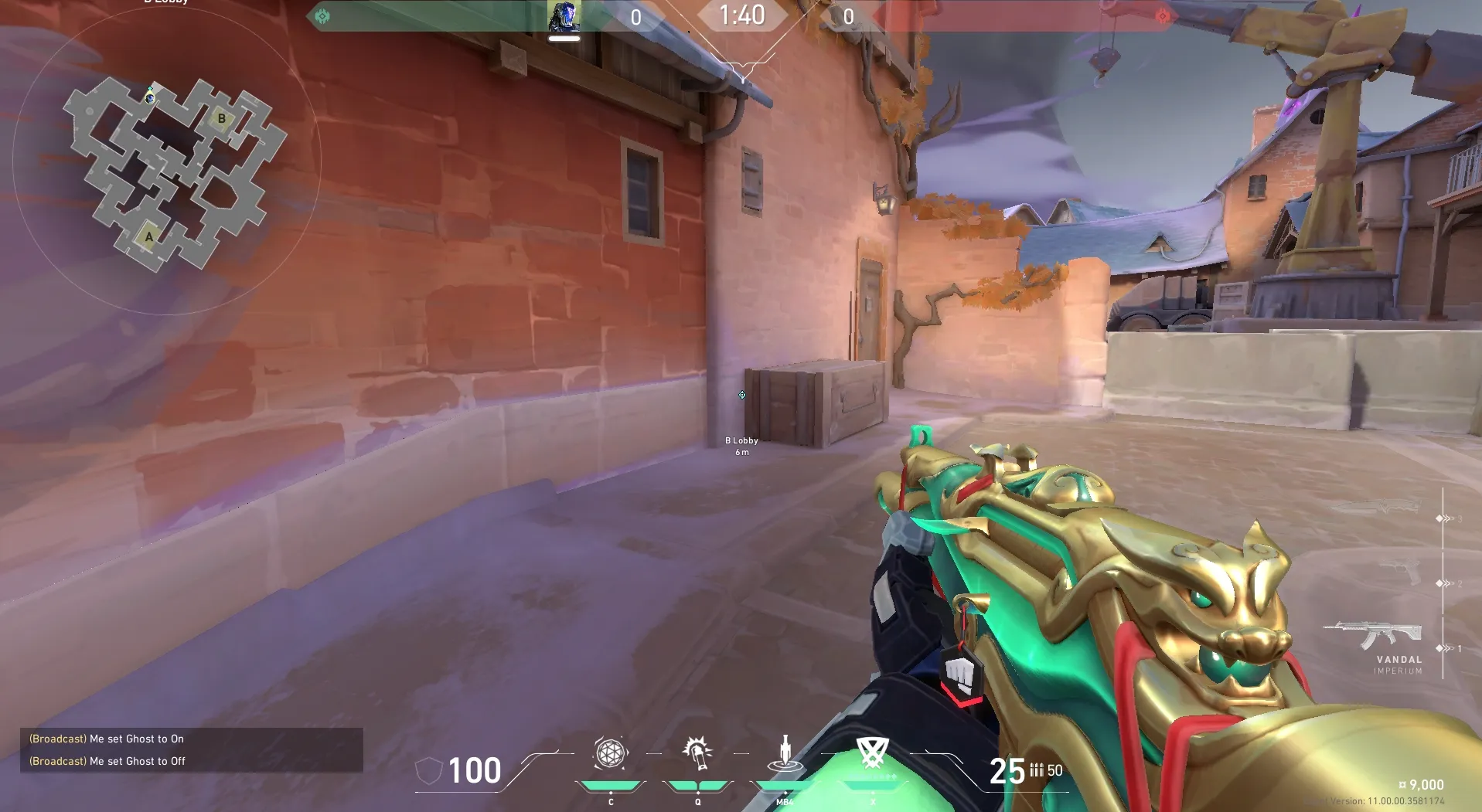 KAY/O Zero_Point on Corrode Attack Site B — step 2 of 6: Aim — line up the shot