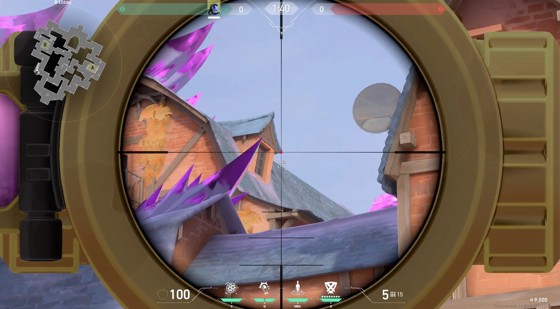 KAY/O Zero_Point on Corrode Attack Site B — step 4 of 6: Aim — line up the shot