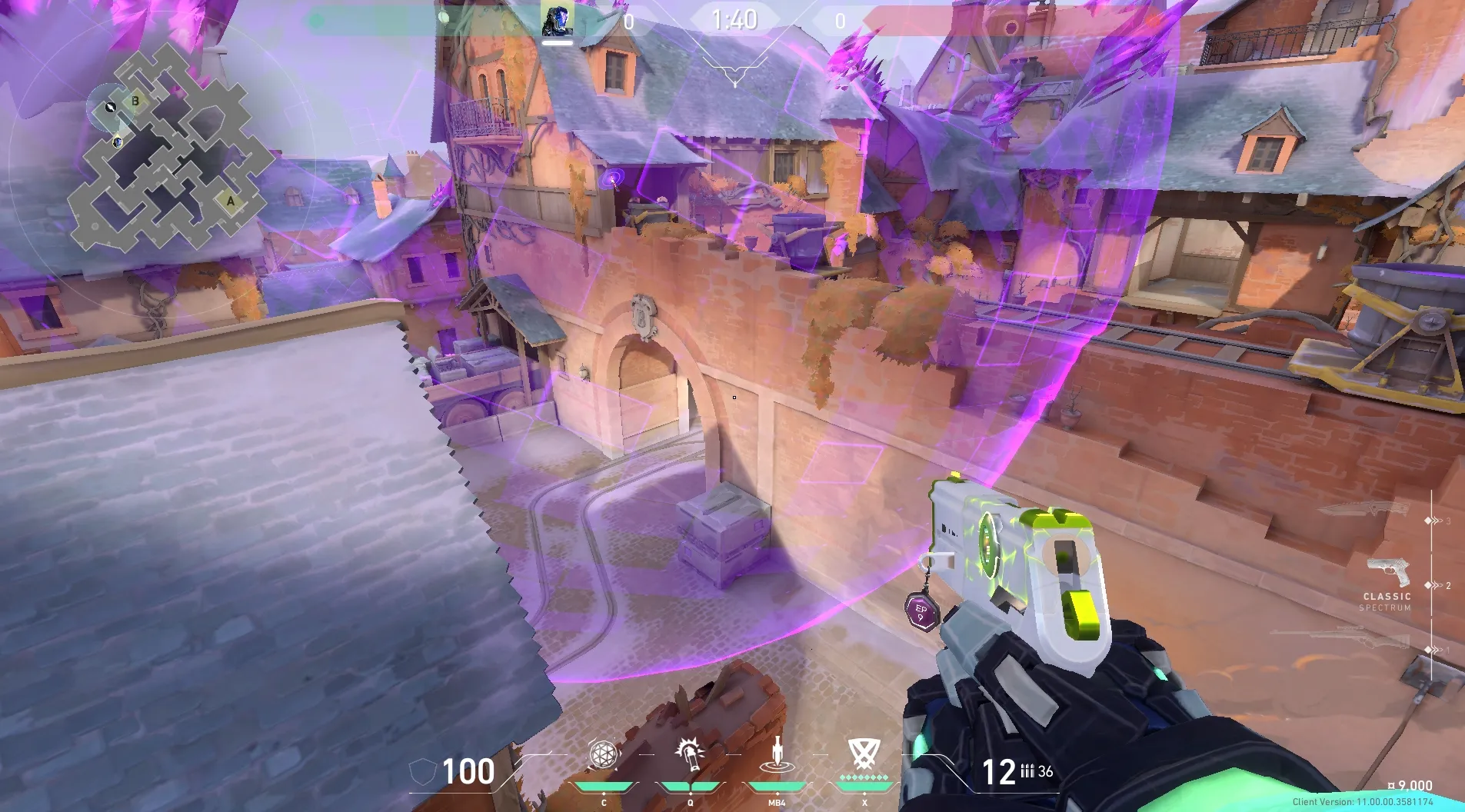 KAY/O Zero_Point on Corrode Attack Site B — step 5 of 6: Aim — line up the shot