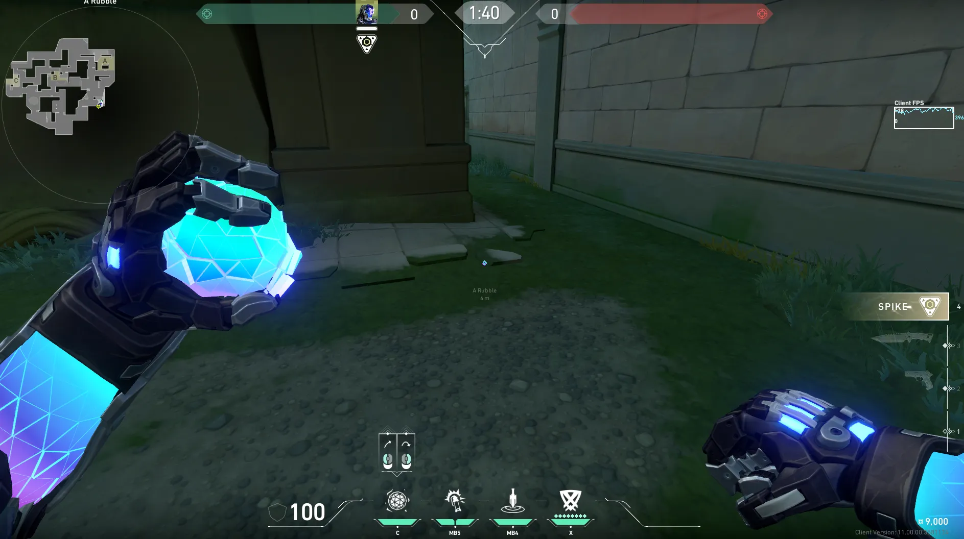 KAY/O Frag_Ment on Lotus Attack Site A — step 1 of 4: Position — where to stand